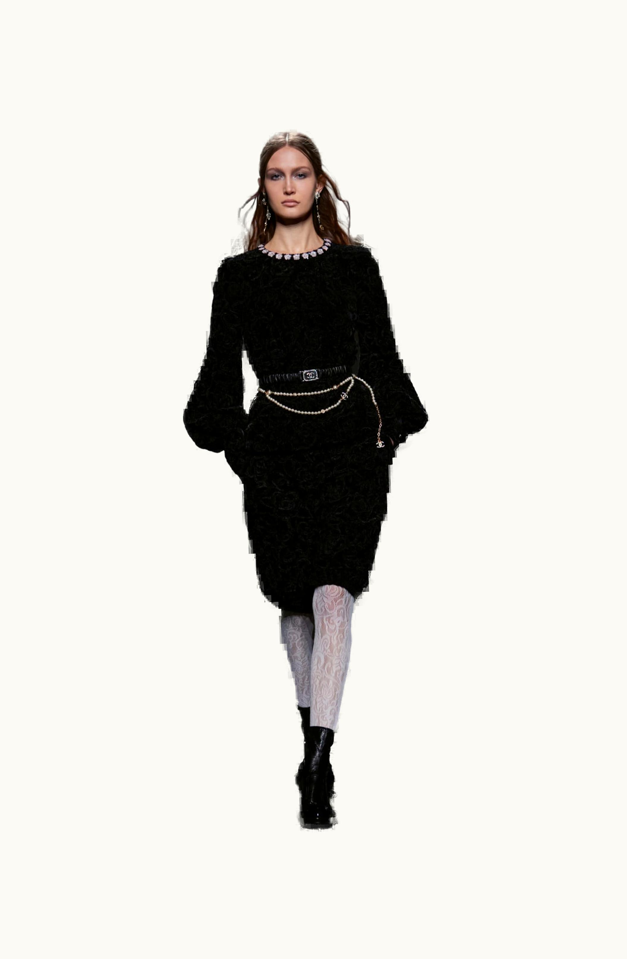 Chanel Chanel Bermuda Shorts - Velvet, Black & Silver