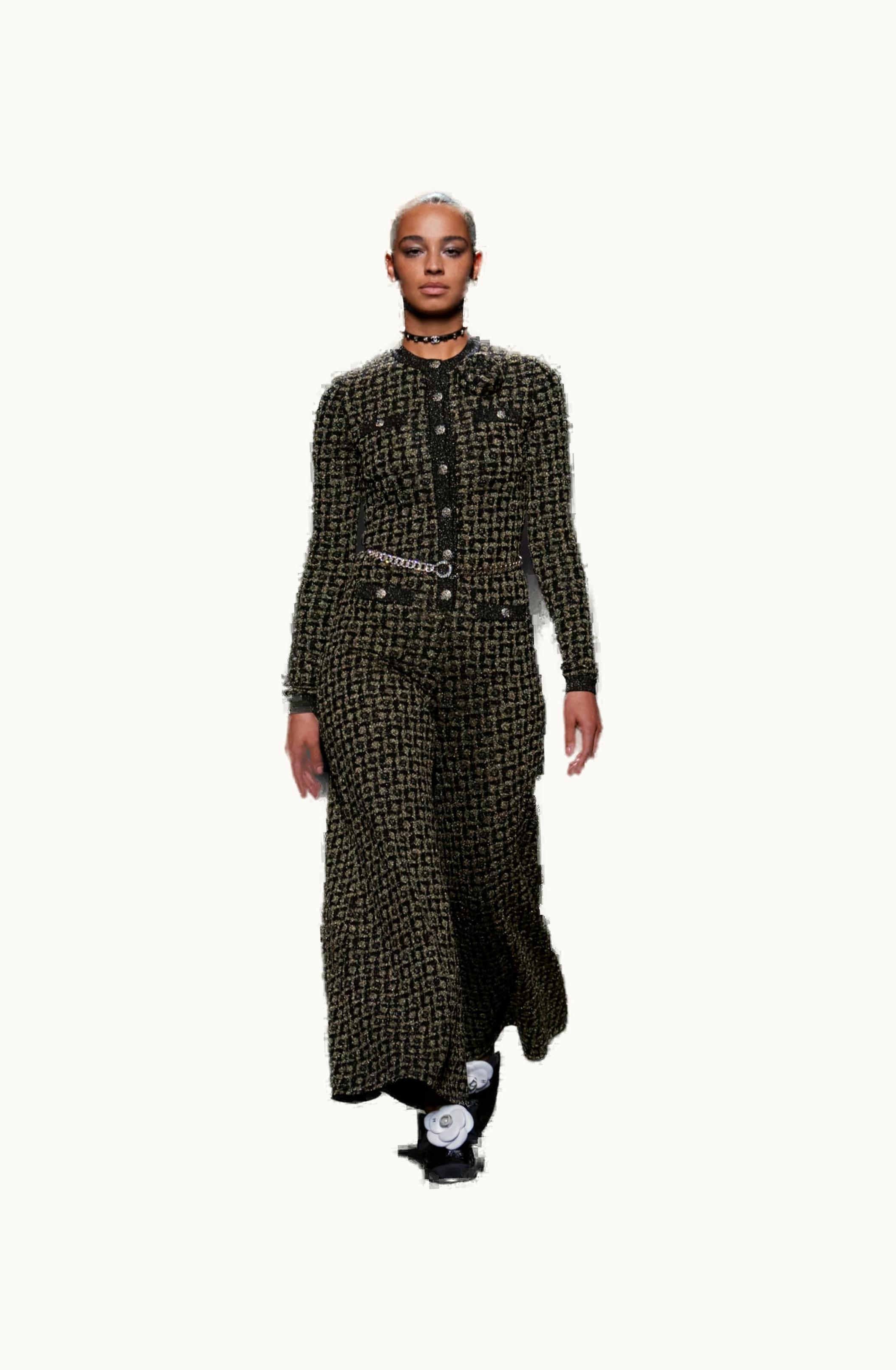 Chanel Chanel Jumpsuit - Mixed Fibers & Wool, Black & Gold