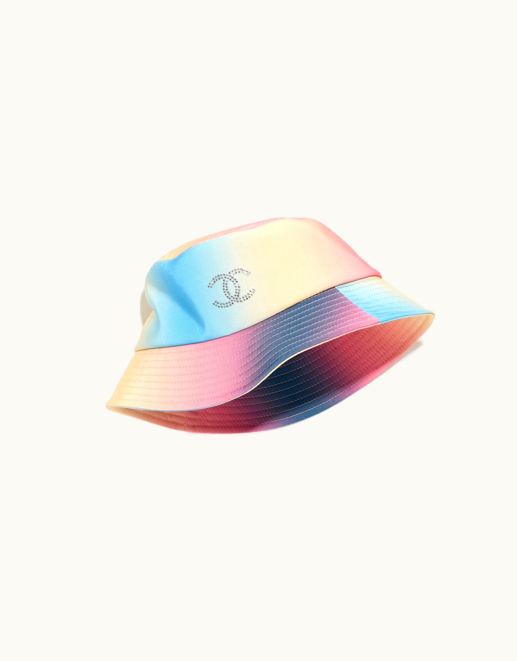 Chanel Chanel Bucket Hat - Cotton & Mixed Fibers, Pink, Yellow & Blue
