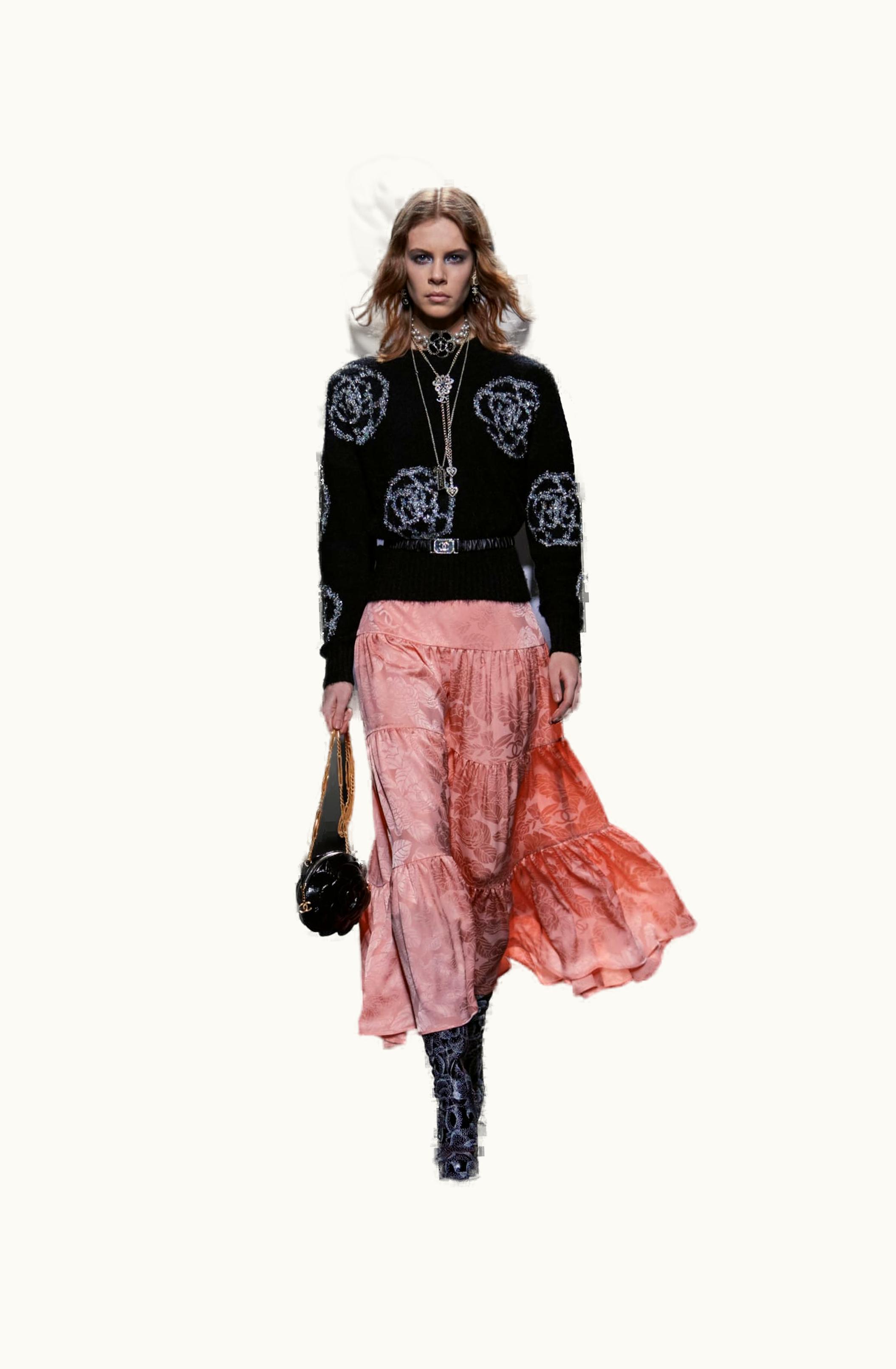 Chanel Chanel Pullover - Silk, Cashmere & Mixed Fibers, Black & Silver