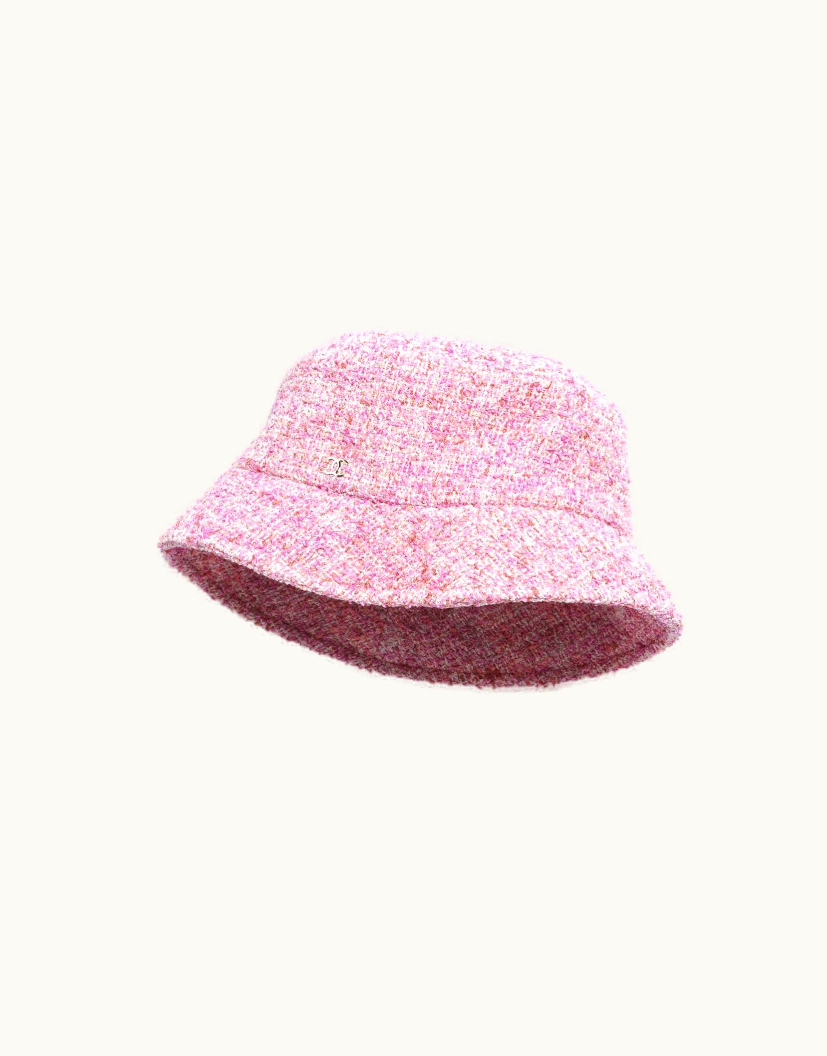 Chanel Chanel Bucket Hat - Cotton Tweed, Pink & Ecru Pink & Ecru