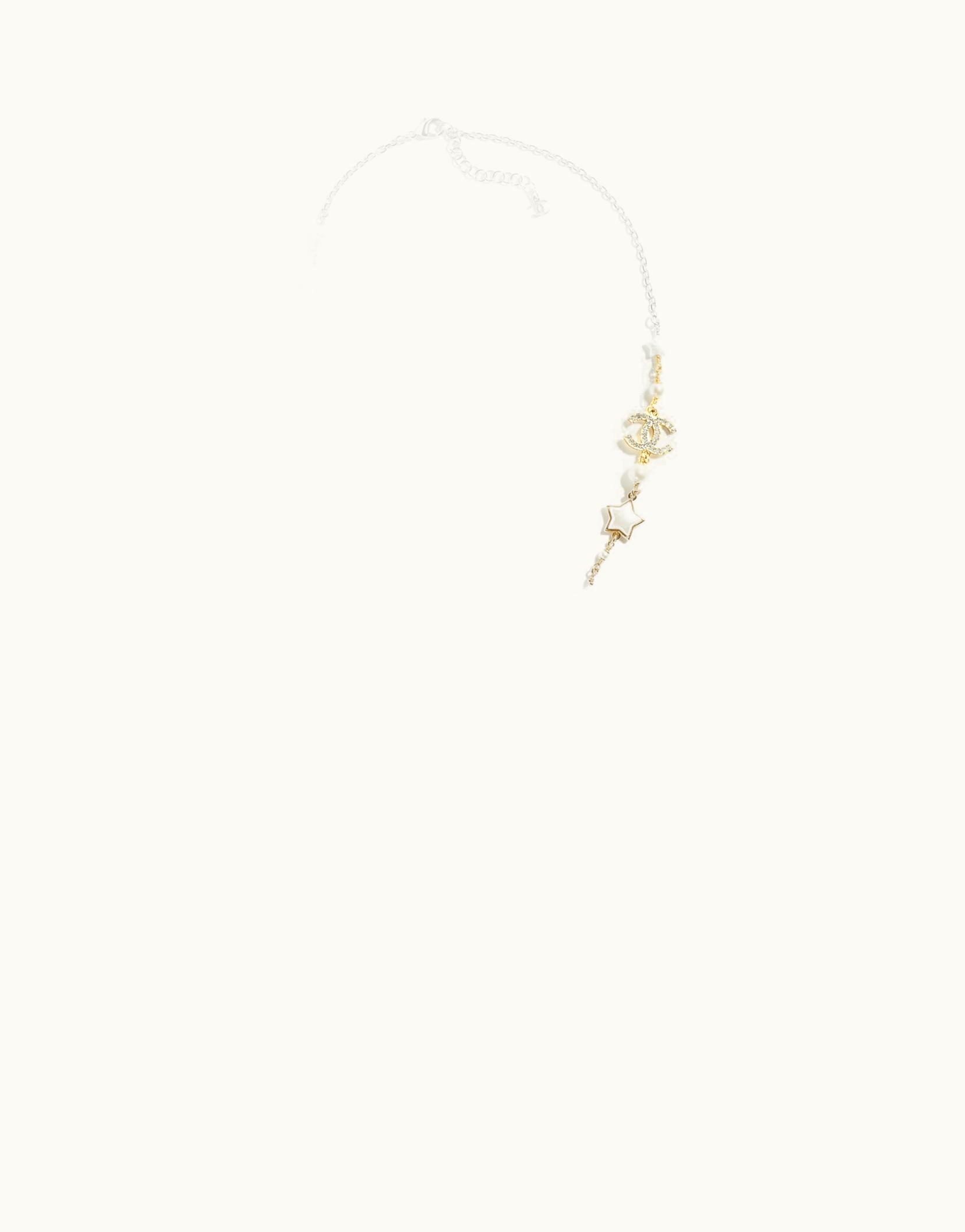 Chanel Chanel Long Necklace - Metal, Resin, Glass Pearls & Strass, Gold, Pearly White & Crystal Gold, Pearly White & Crystal