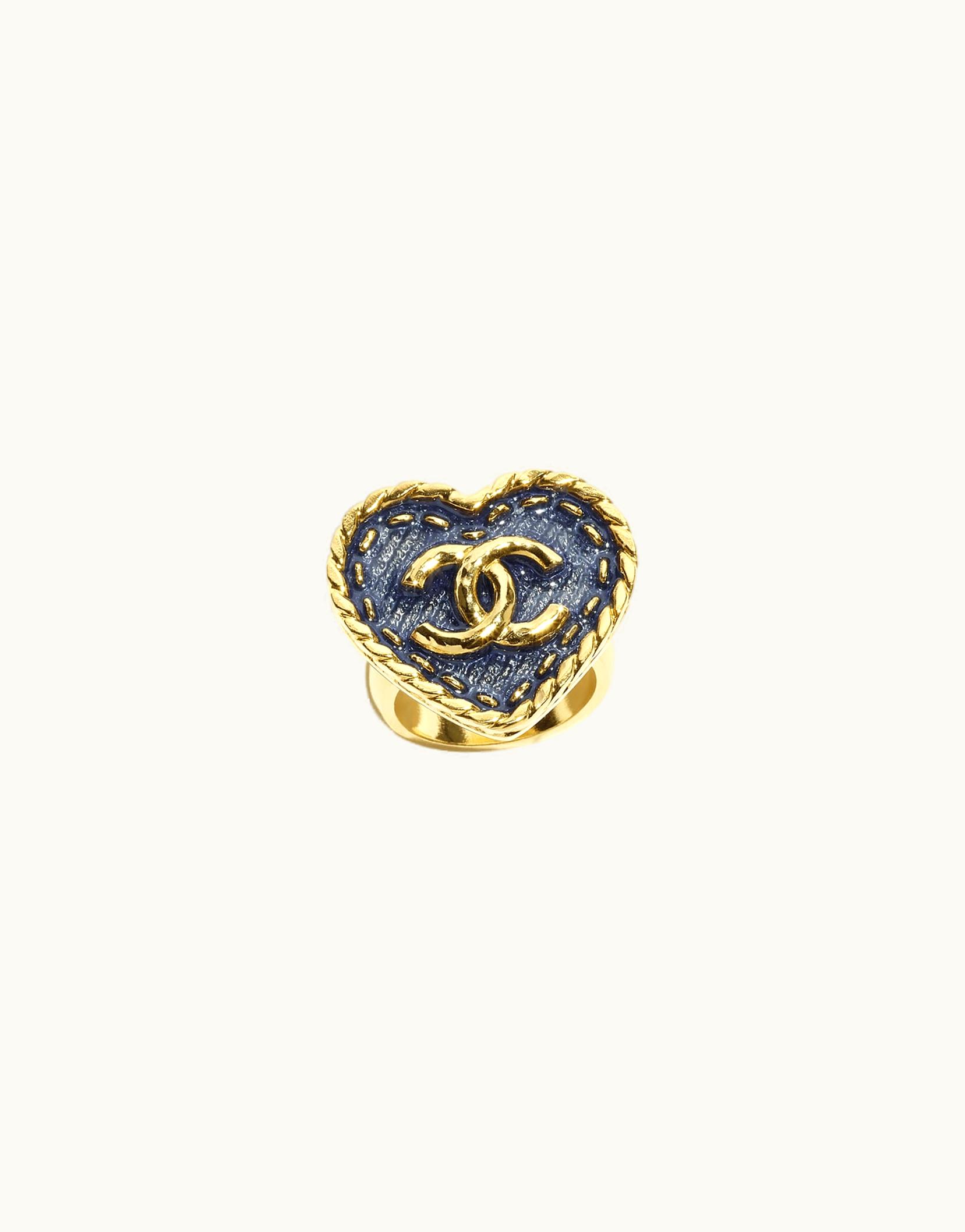 Chanel Chanel Ring - Metal, Gold & Blue Gold & Blue