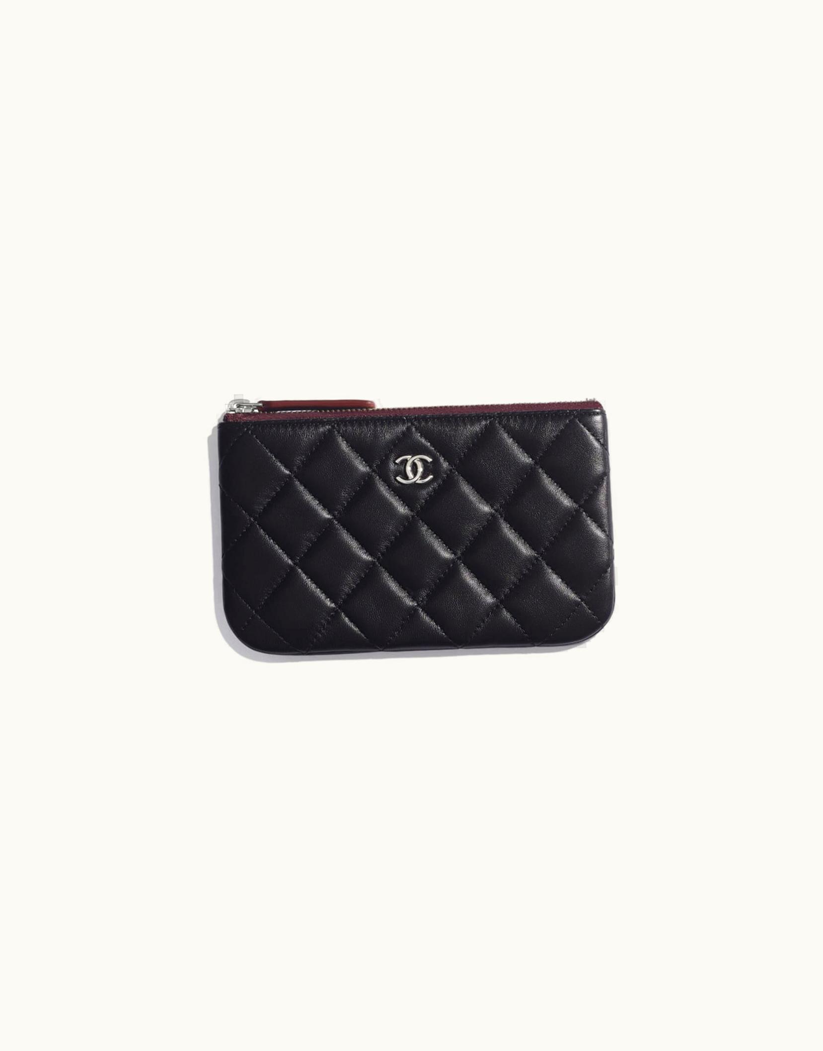 Chanel Chanel Classic Mini Pouch - Lambskin & Silver-Tone Metal, Black Black