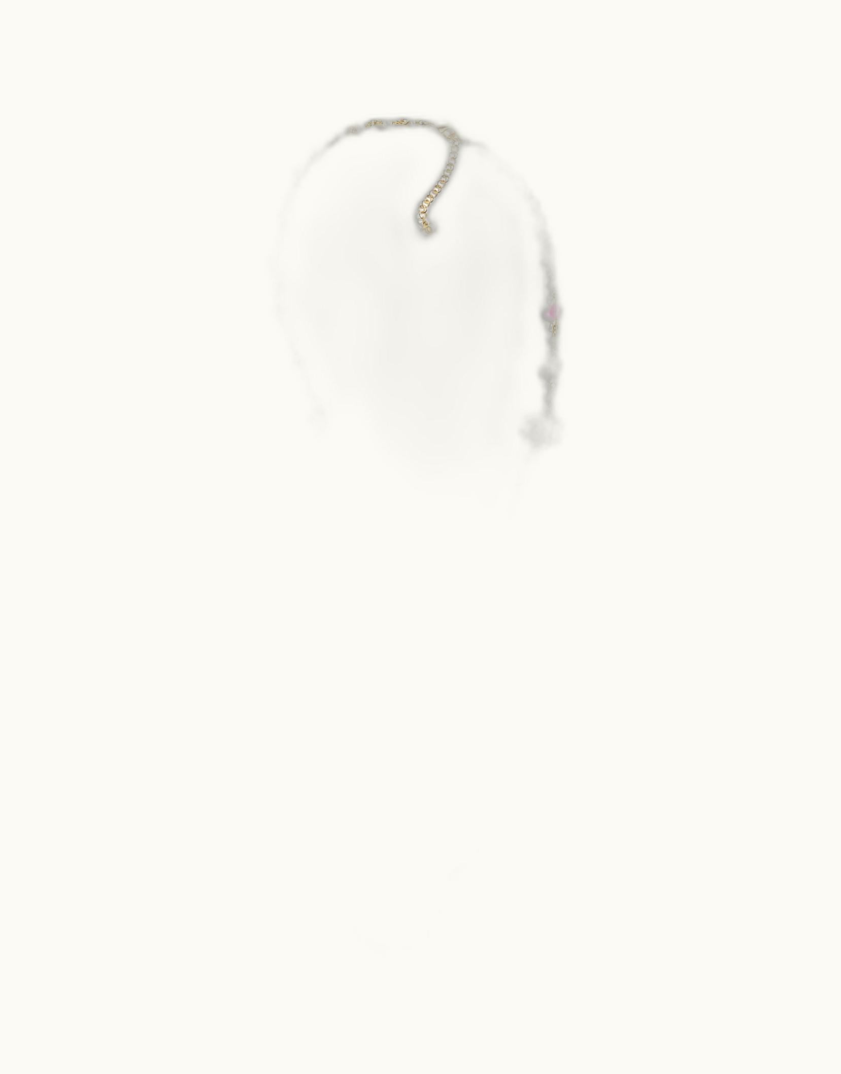 Chanel Chanel Long Necklace - Metal, Glass Pearls & Natural Stones, Gold, Pearly White, Red & Pink ABC922B16154NW372