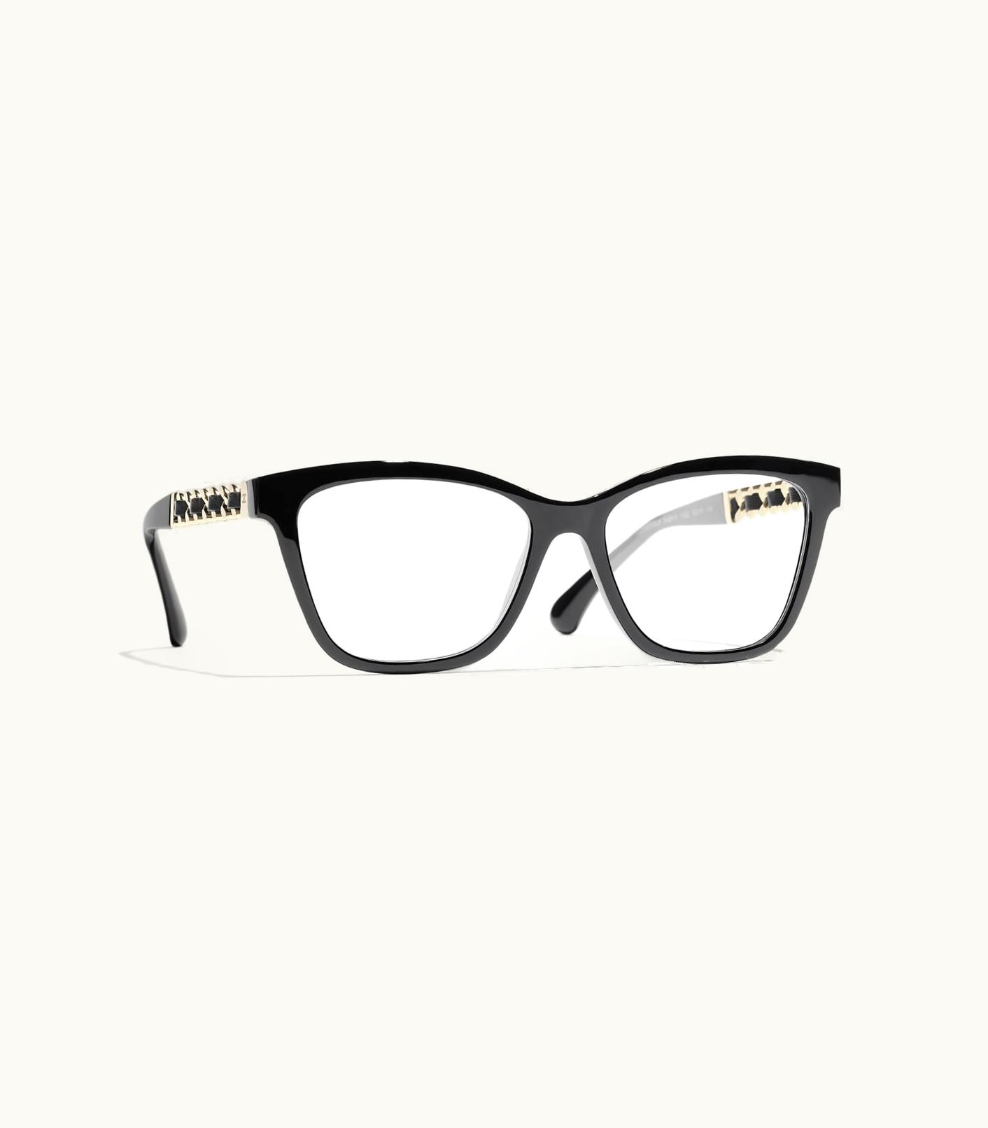 Chanel Chanel Eyeglasses: Square Eyeglasses, Acetate & Calfskin
