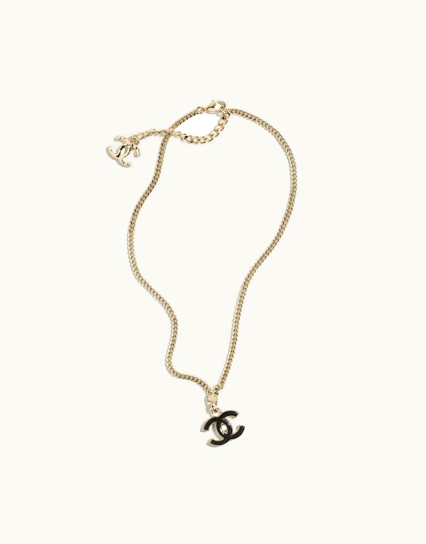 Chanel Chanel Pendant Necklace - Metal, Gold & Black Gold & Black