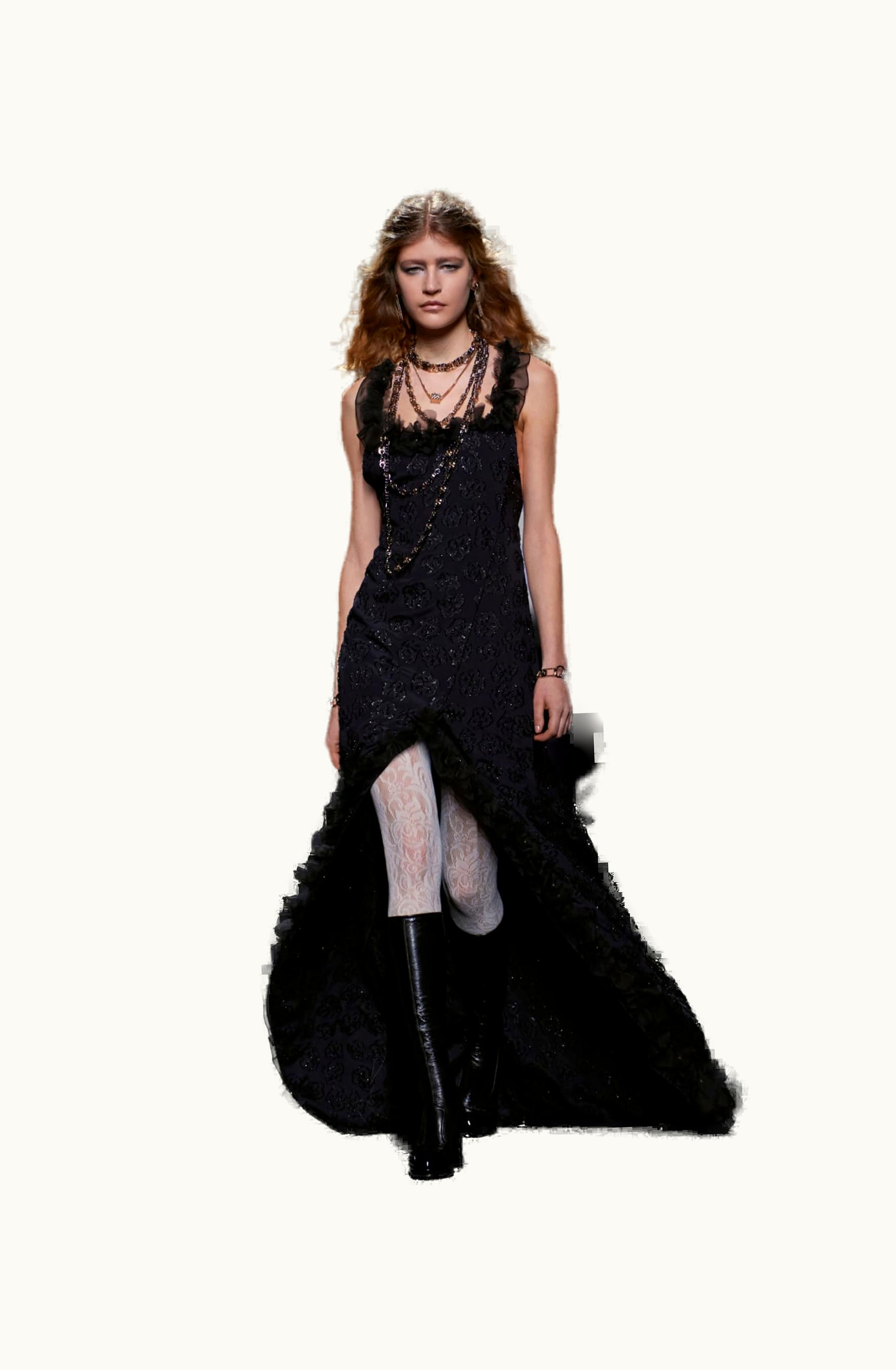 Chanel Chanel Dress - Embroidered Iridescent Silk Crepe, Black