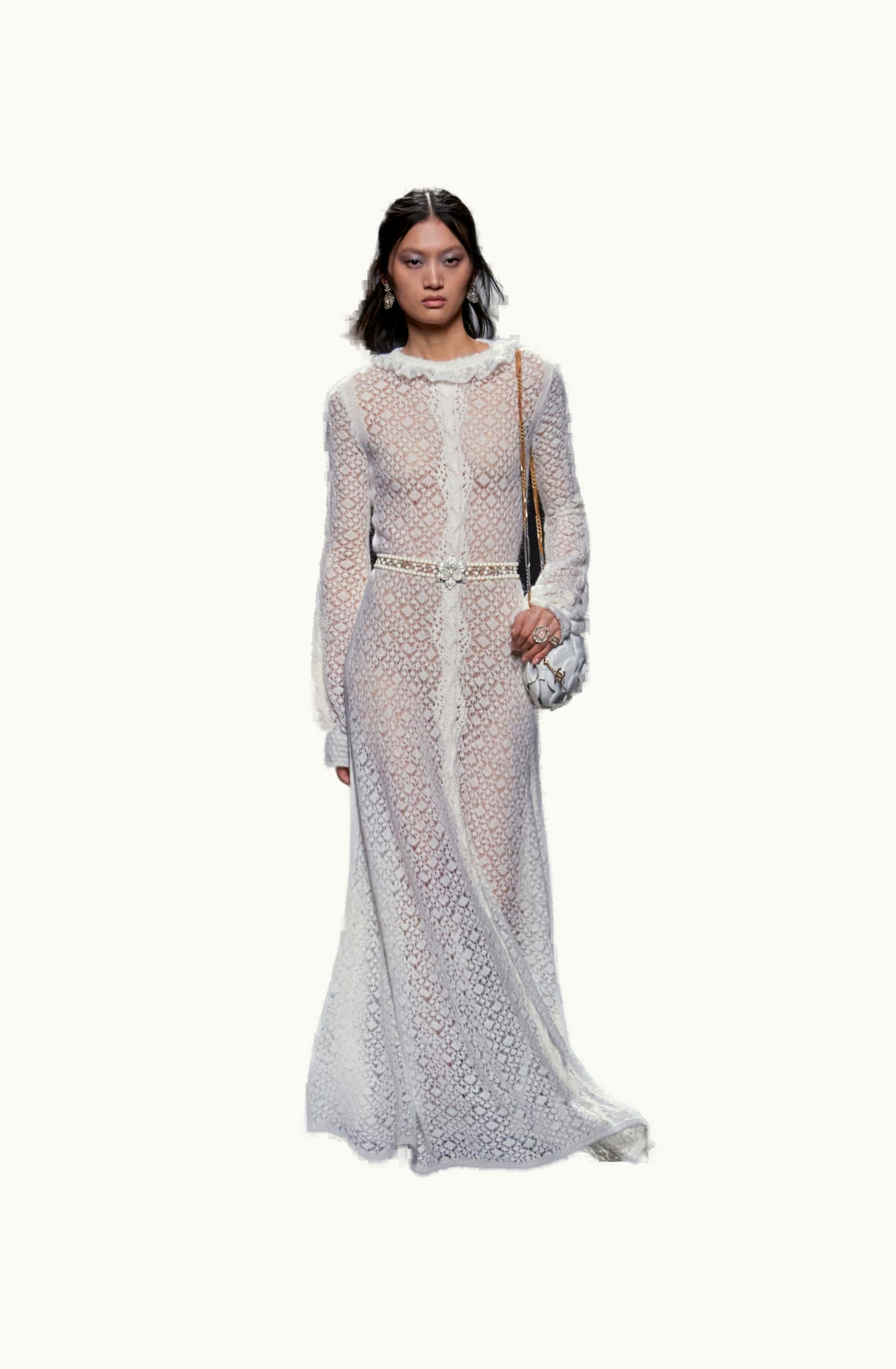 Chanel Chanel Dress - Alpaca & Mixed Fibers, White