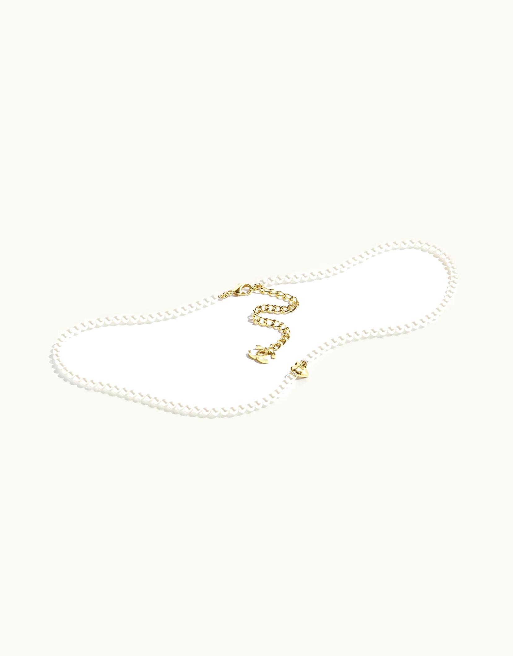 Chanel Chanel Chain Belt - Metal, Glass Pearls & Strass, Gold, Pearly White & Crystal Gold, Pearly White & Crystal