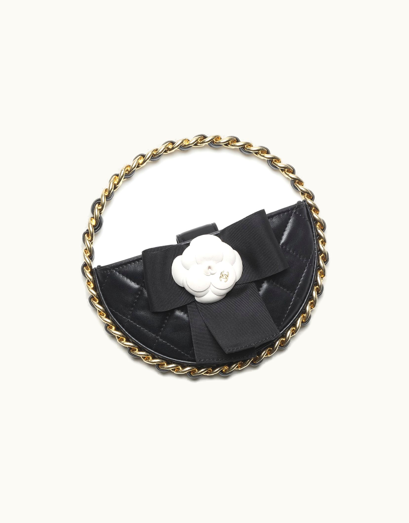 Chanel Chanel Pouch - Lambskin, Mixed Fibers, Calfskin & Gold-Tone Metal, Black