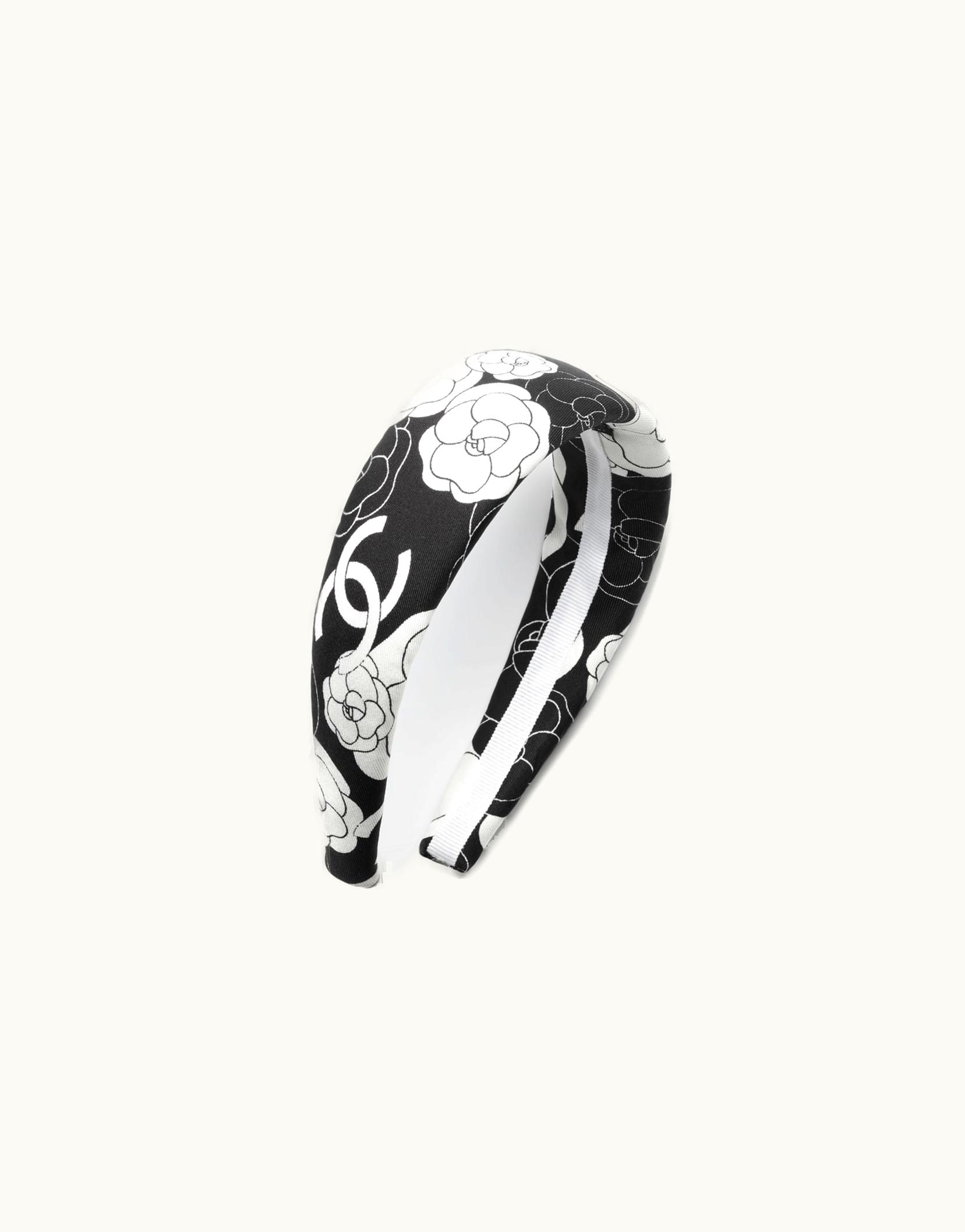 Chanel Chanel Headband - Silk Twill, Black & White