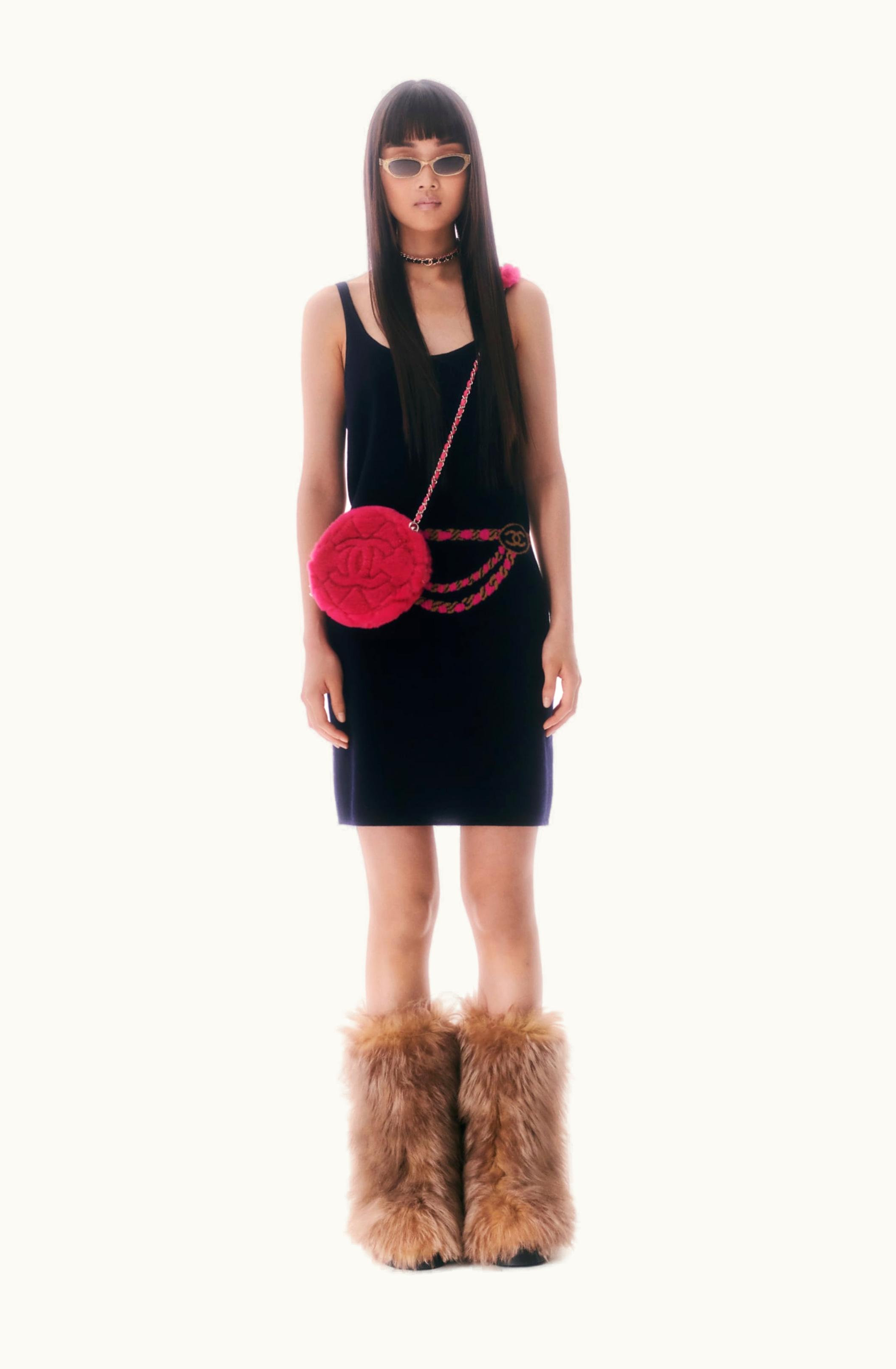 Chanel Chanel Dress - Cashmere, Navy Blue, Fuchsia & Beige Navy Blue, Fuchsia & Beige