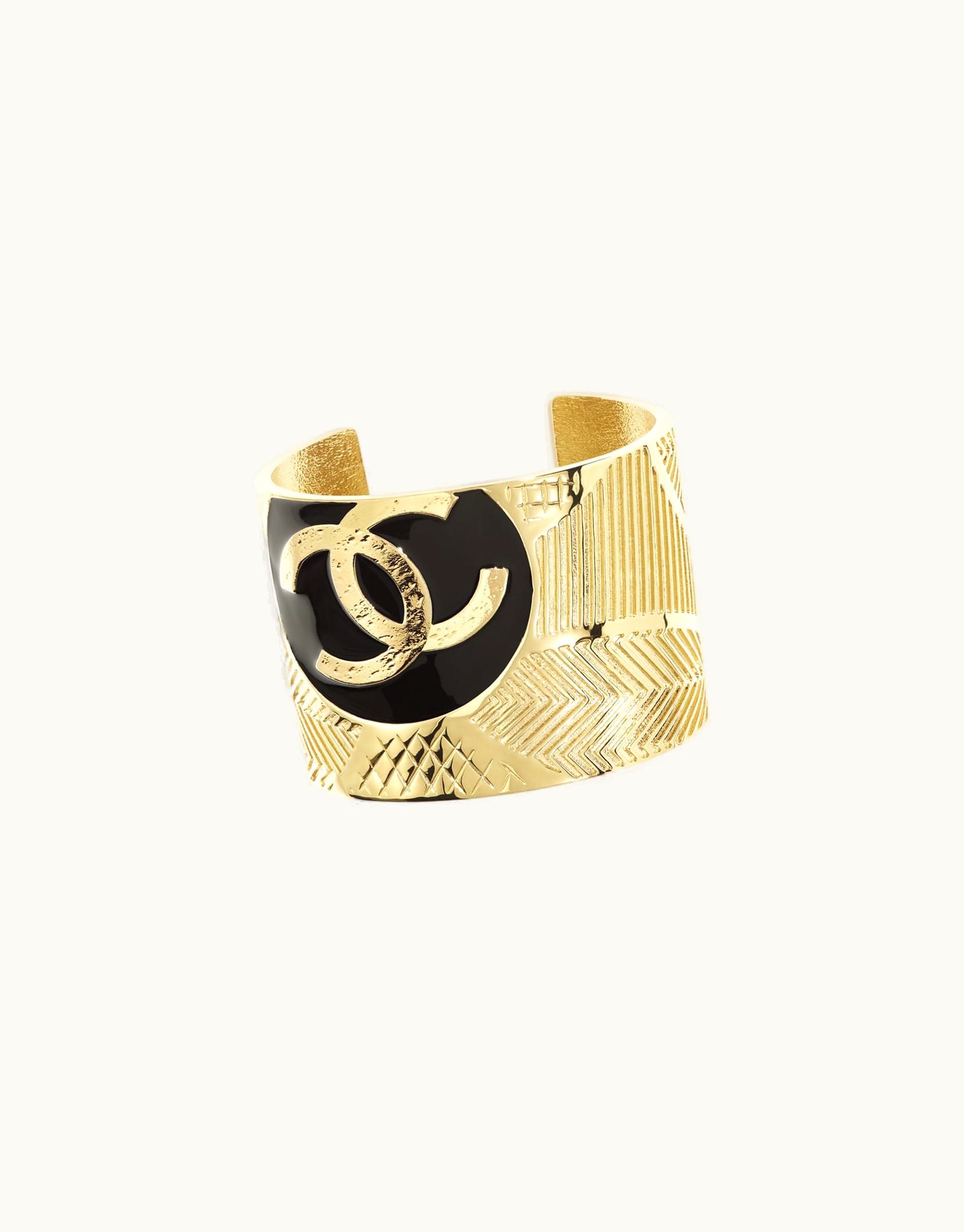 Chanel Chanel Cuff - Metal, Gold & Black