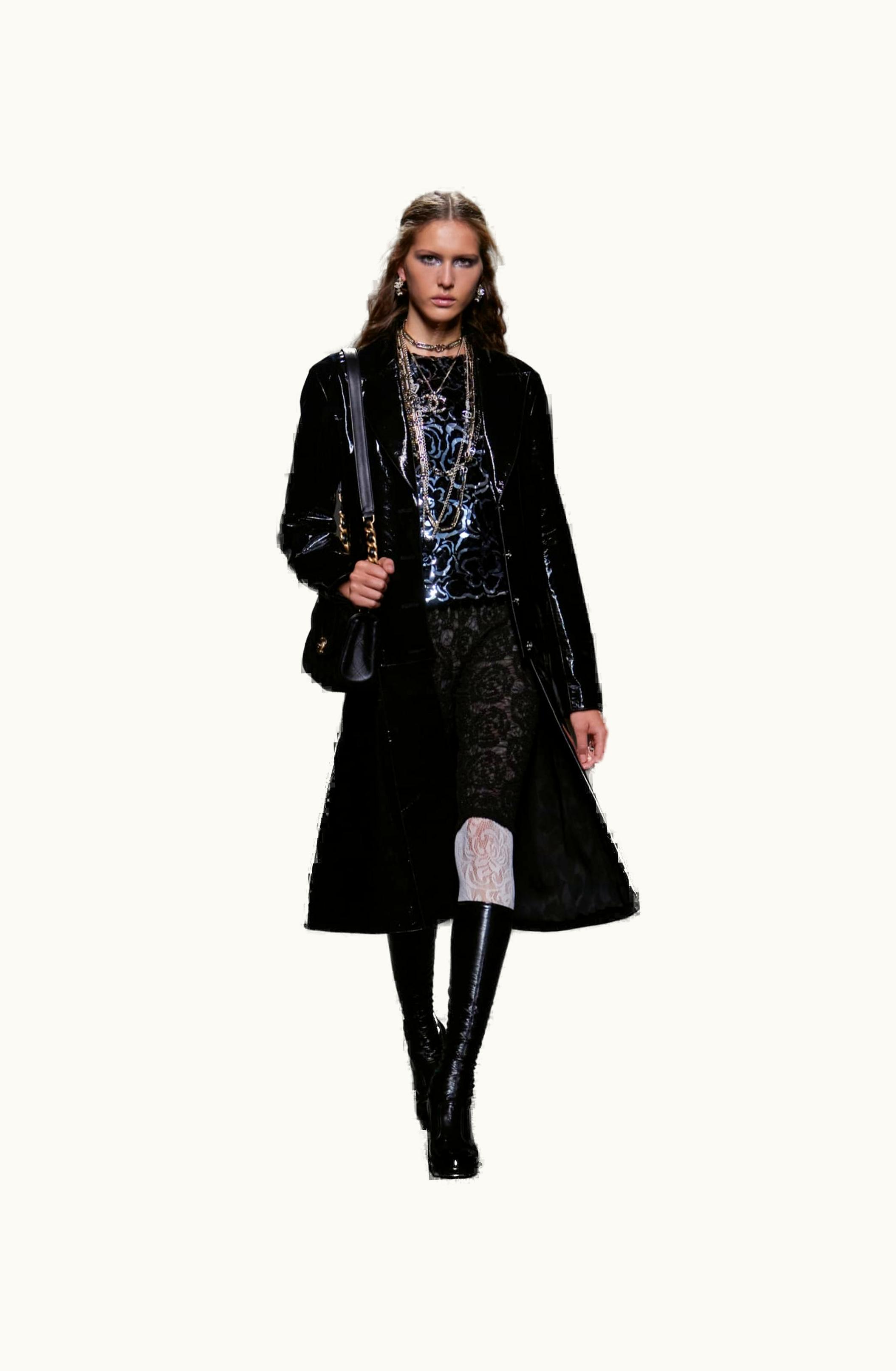 Chanel Chanel Top - Wool Jersey & Embroidered Sequins, Black & Silver Black & Silver