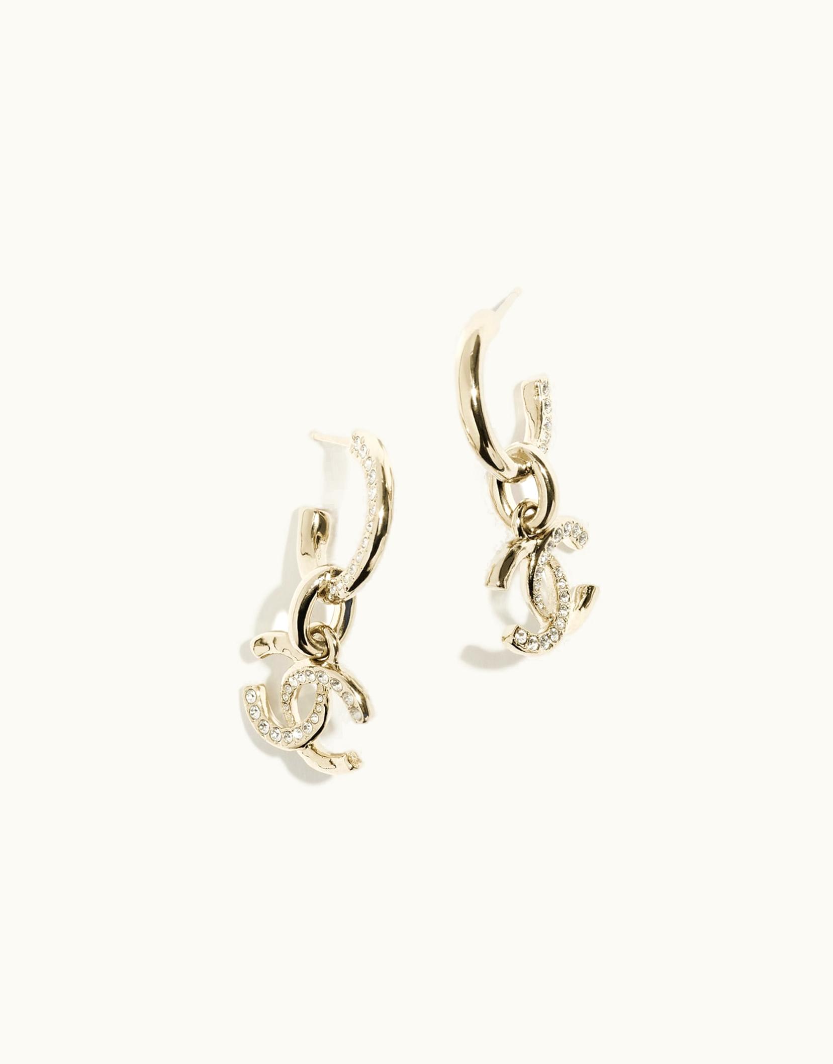 Chanel Chanel Pendant Earrings - Metal & Strass, Gold & Crystal ABC546B15387NU491