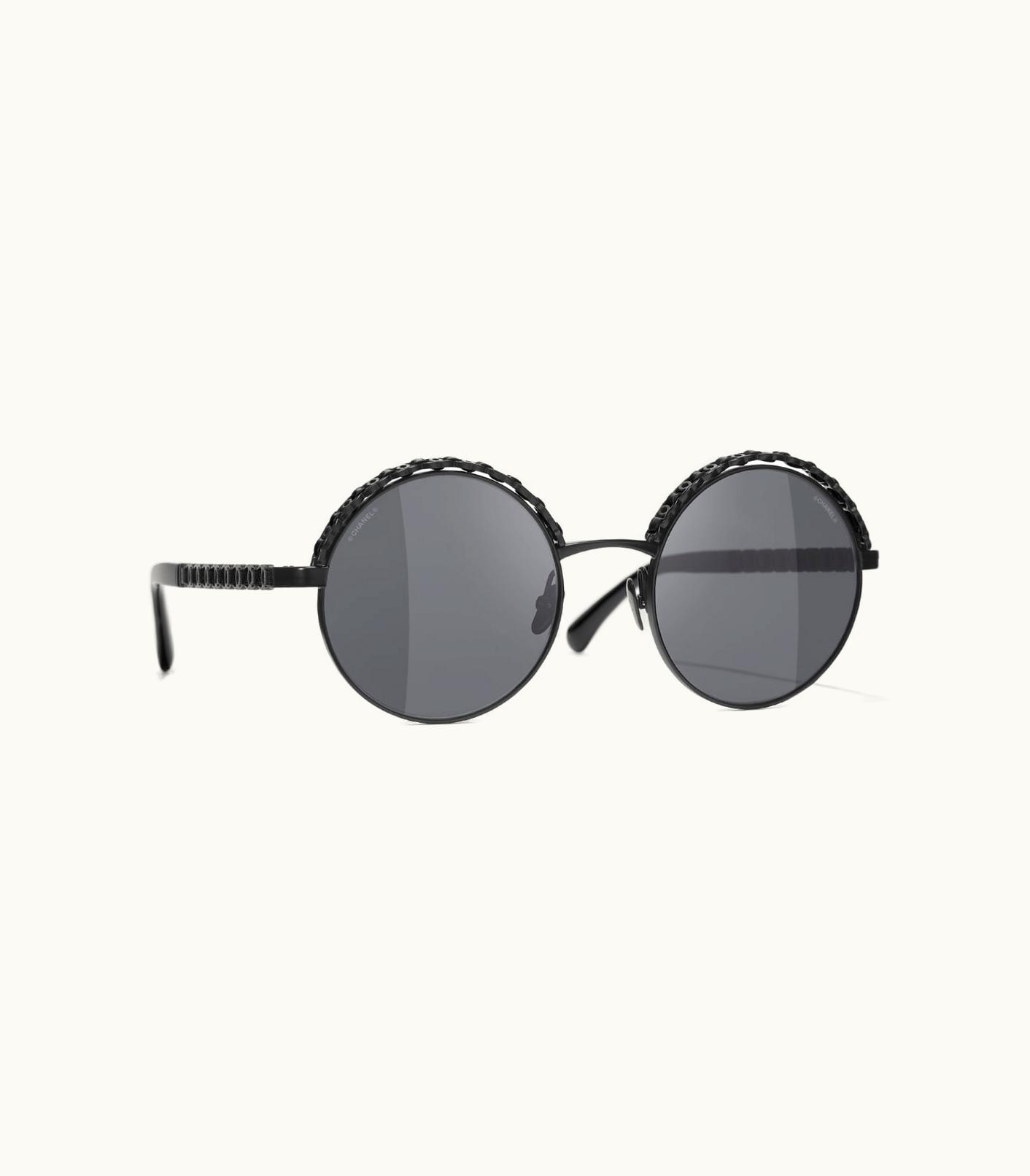 Chanel Chanel Sunglasses: Round Sunglasses, Metal & Calfskin