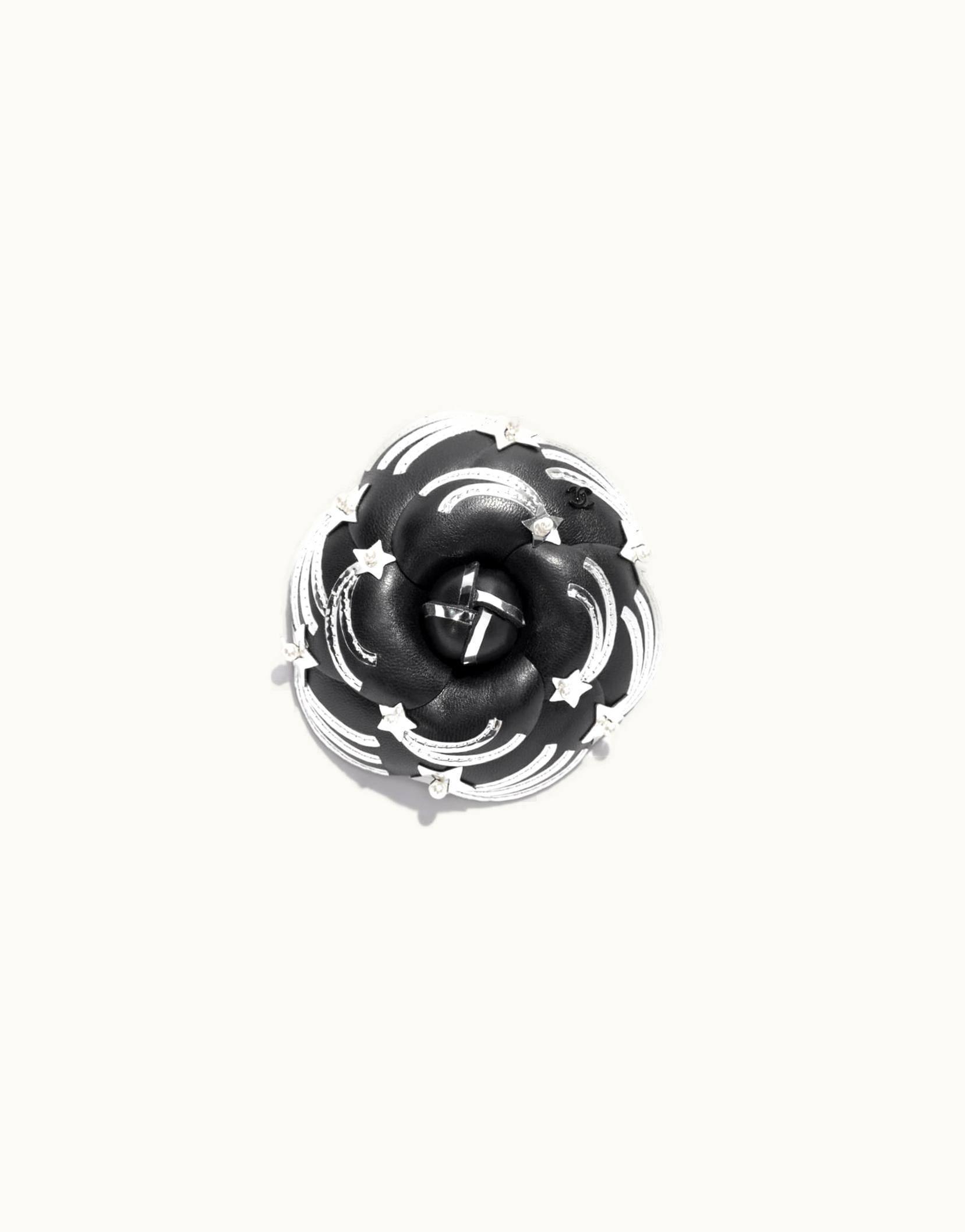Chanel Chanel Camellia - Lambskin & Strass, Black & Silver