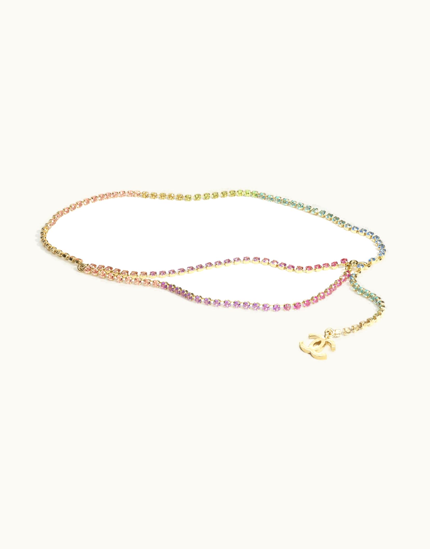 Chanel Chanel Chain Belt - Metal & Strass, Gold & Multicolor