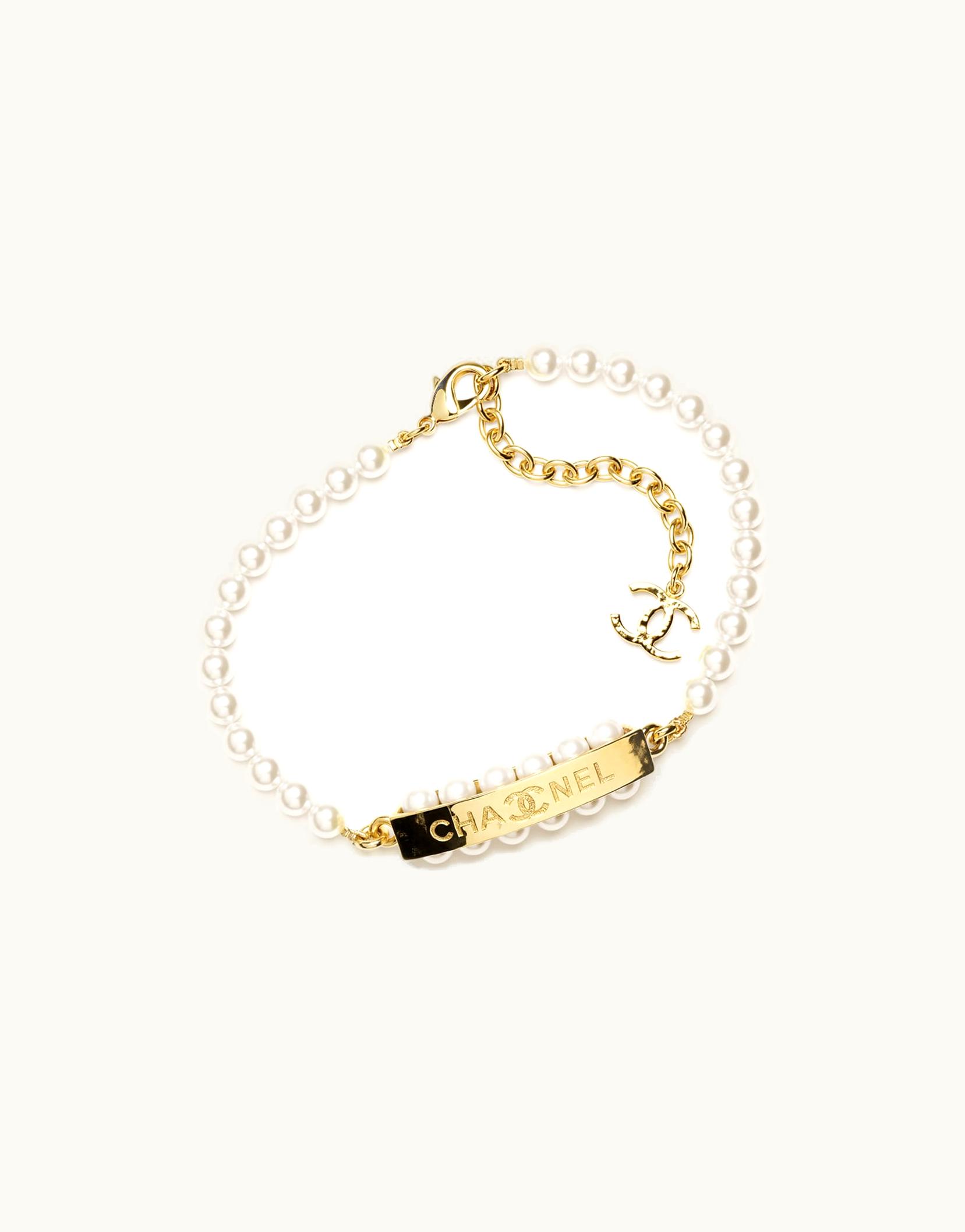 Chanel Chanel Choker - Metal, Glass Pearls & Imitation Pearls, Dark Gold & Pearly White