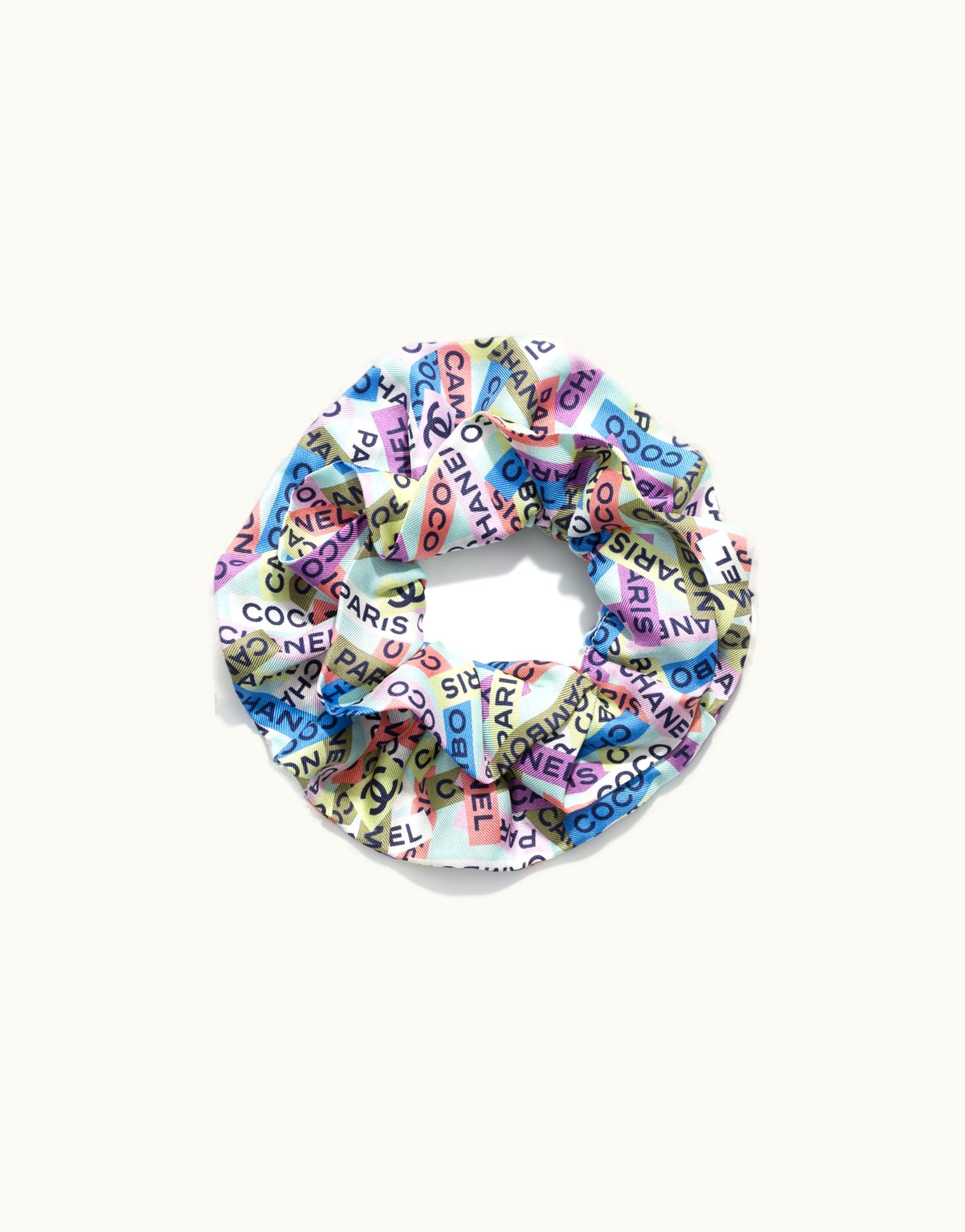 Chanel Chanel Hair Accessory - Silk Twill, Light Turquoise & Multicolor