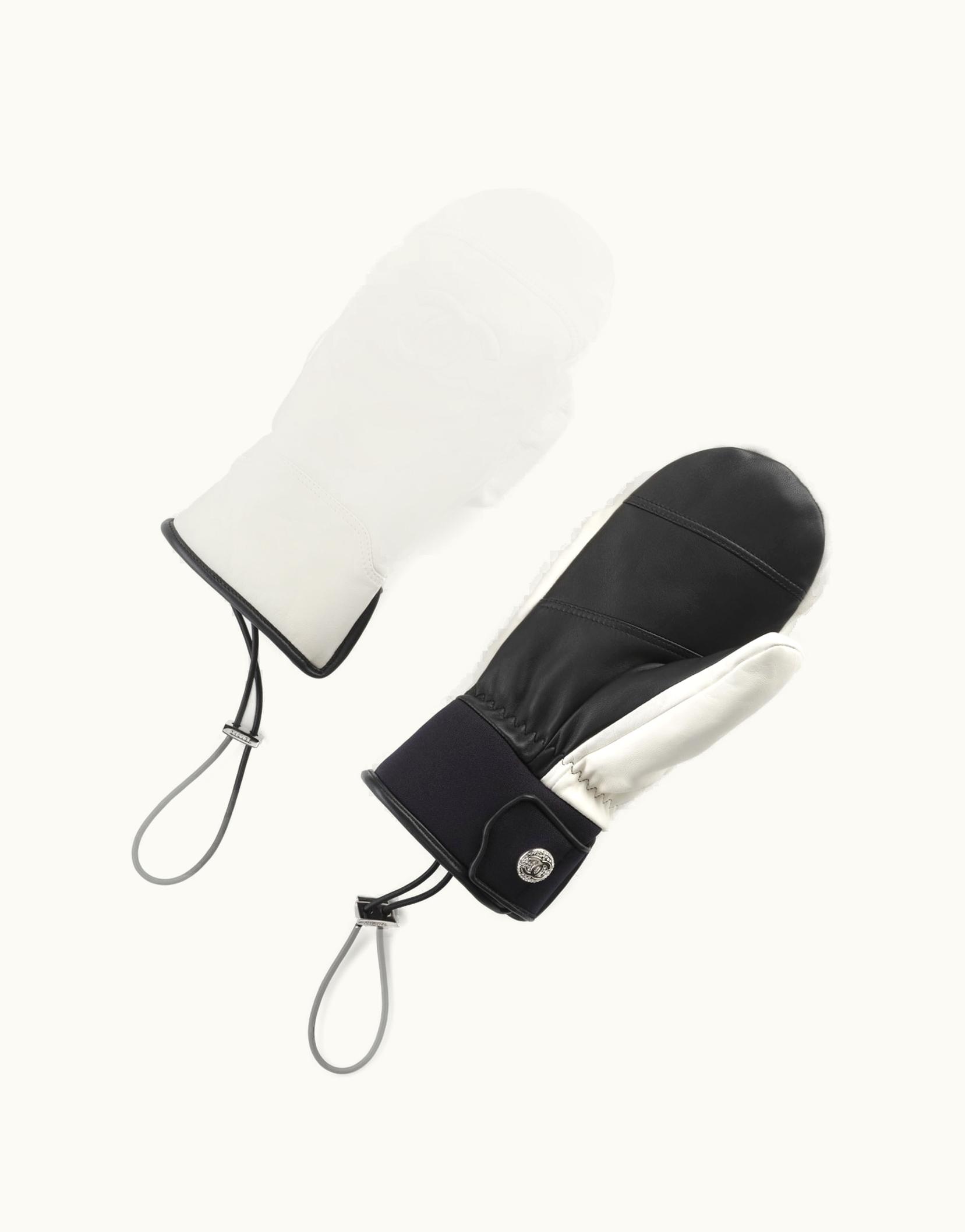 Chanel Chanel Mittens - Lambskin, Black & White