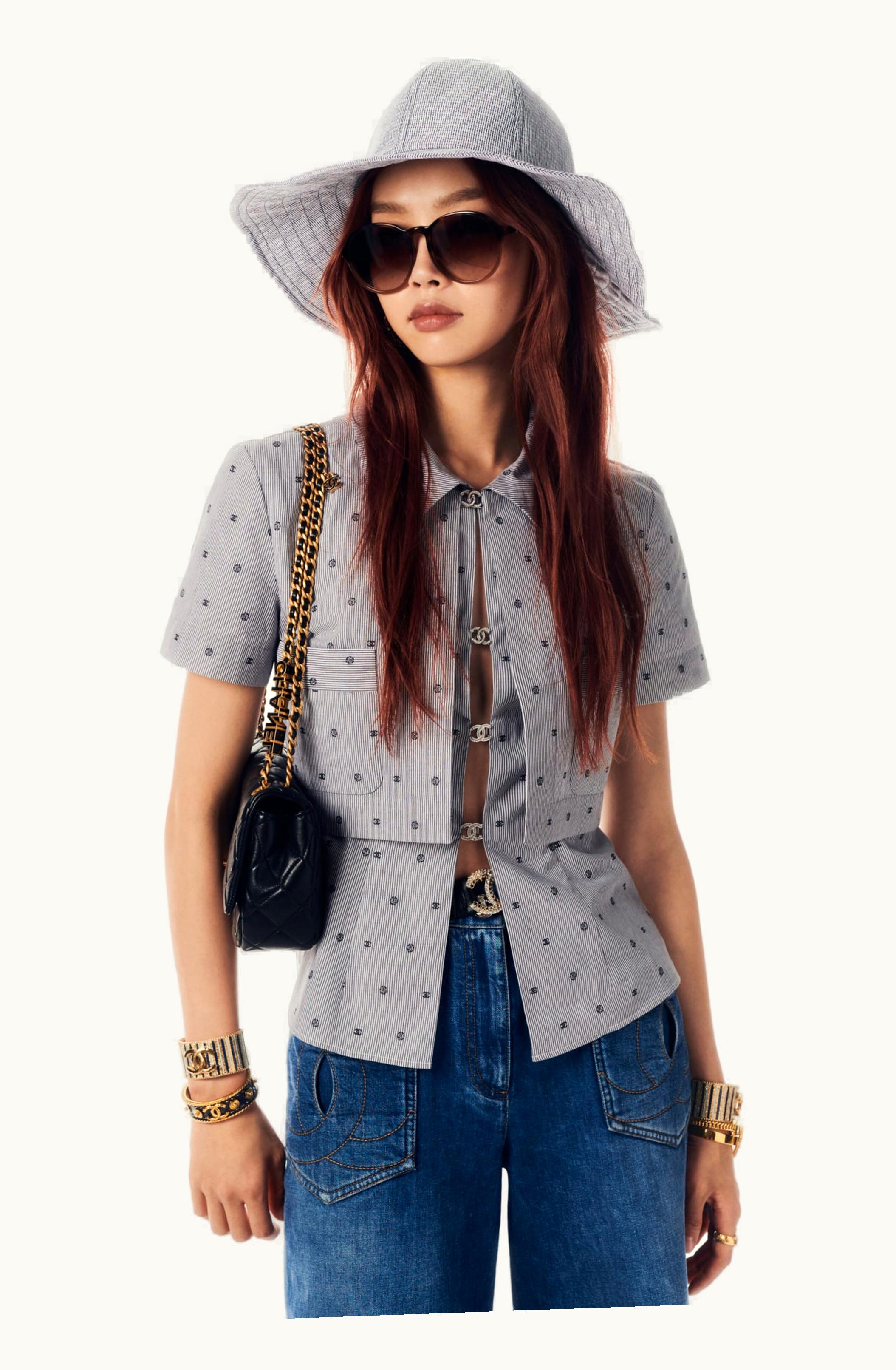 Chanel Chanel Blouse - Cotton, White, Blue & Black
