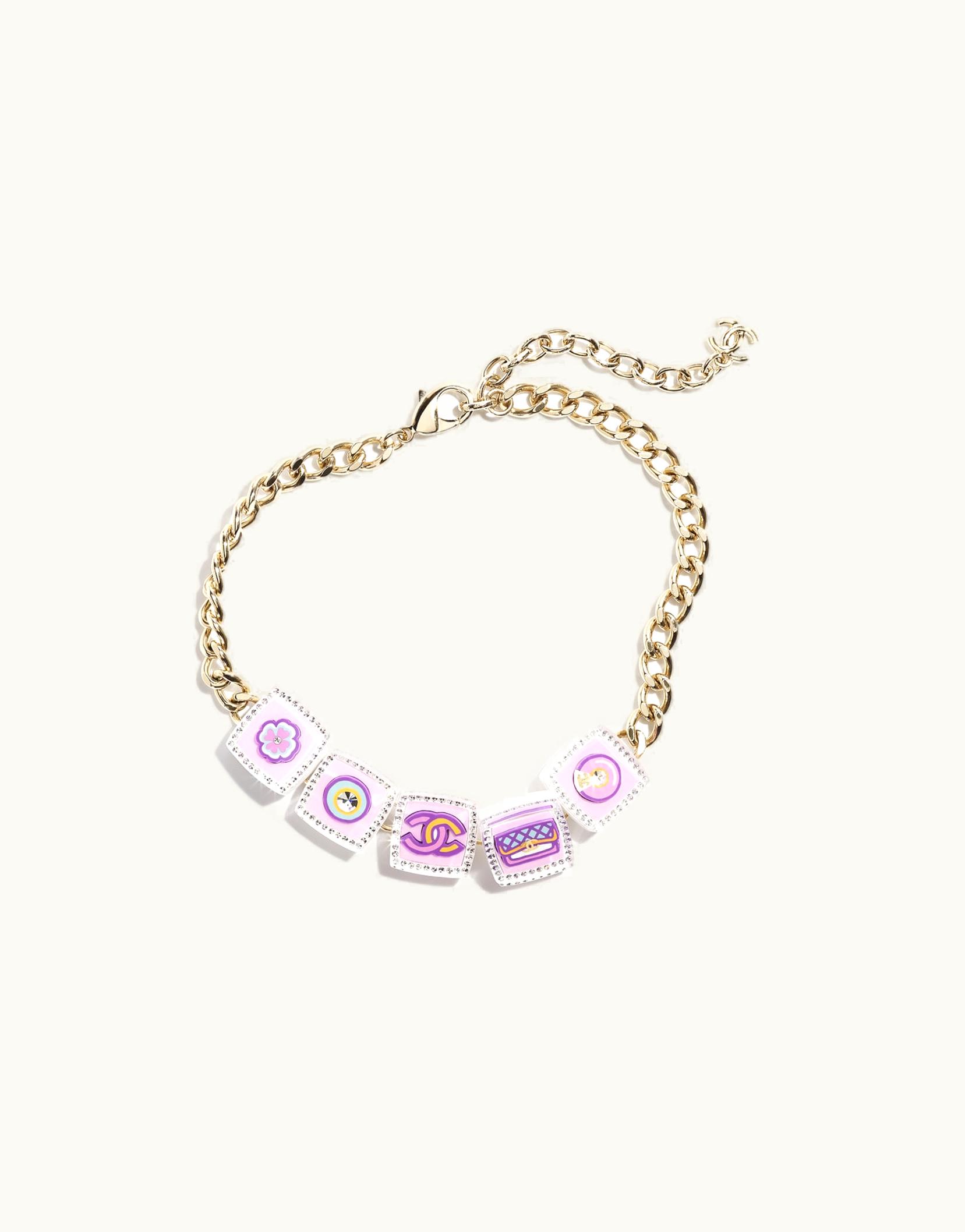 Chanel Chanel Choker - Metal, Resin & Strass, Gold, Multicolor & Crystal