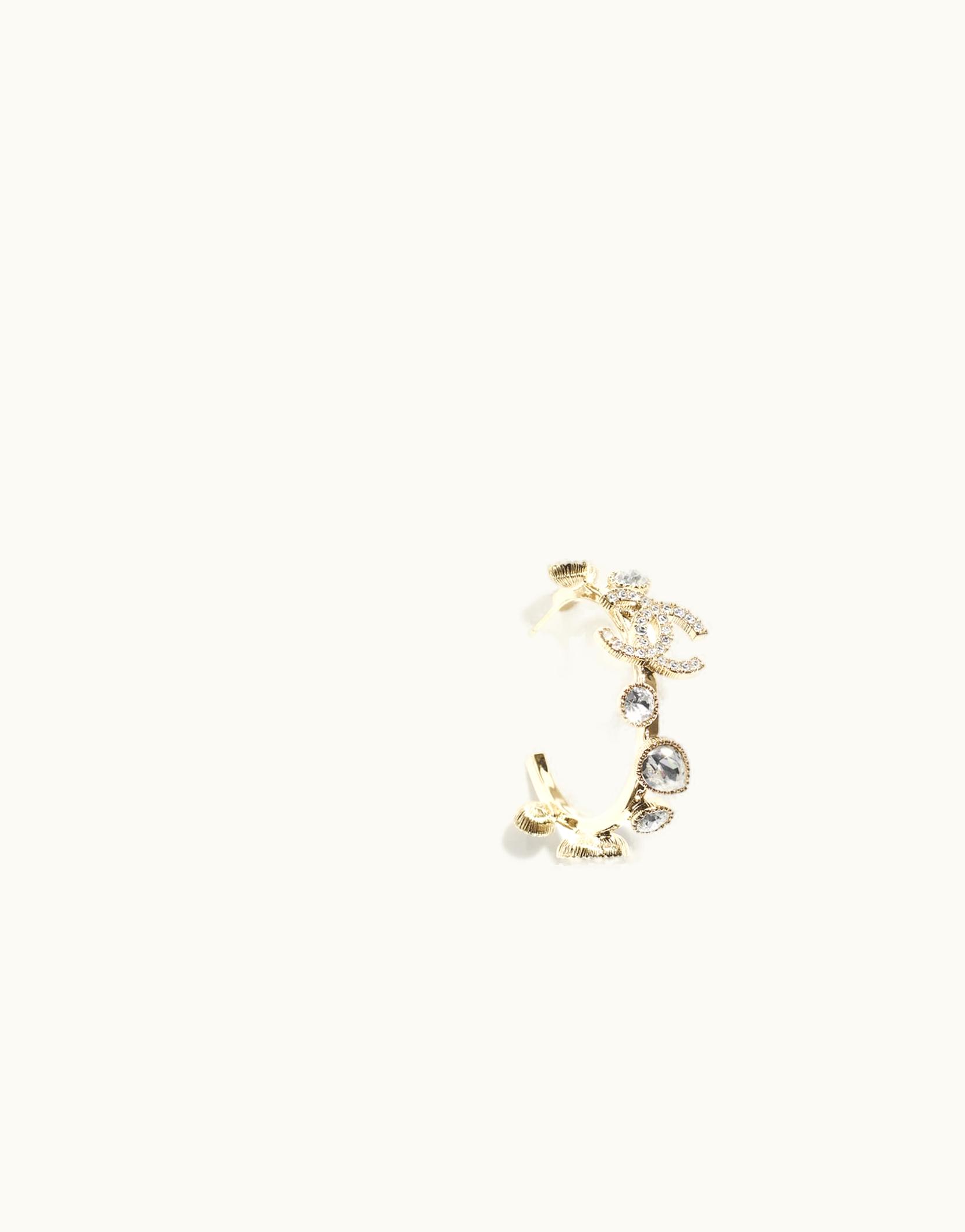 Chanel Chanel Hoop Earrings - Metal & Strass, Gold & Crystal ABC569B15249NU068