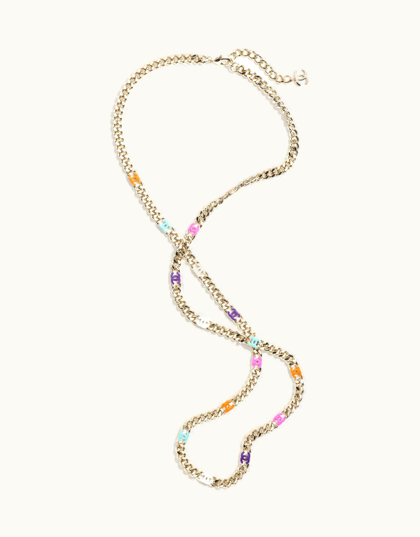 Chanel Chanel Long Necklace - Metal, Gold & Multicolor Gold & Multicolor