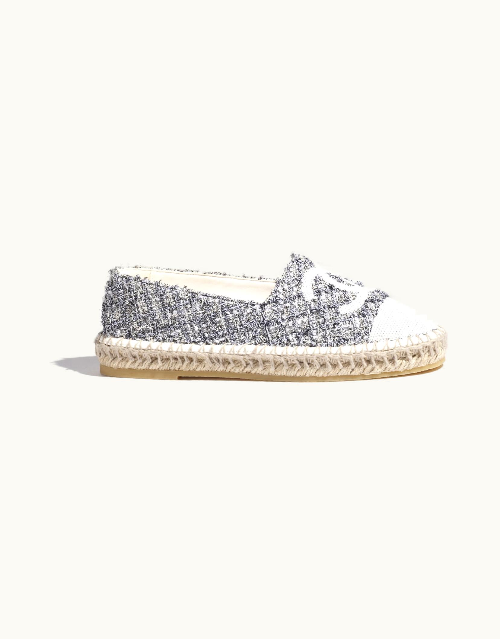 Chanel Chanel Espadrilles - Tweed & Sequins, White & Black