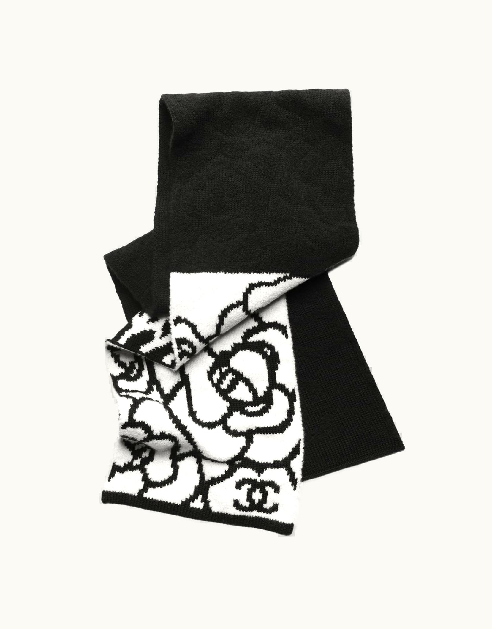 Chanel Chanel Scarf - Cashmere & Wool, Black & White