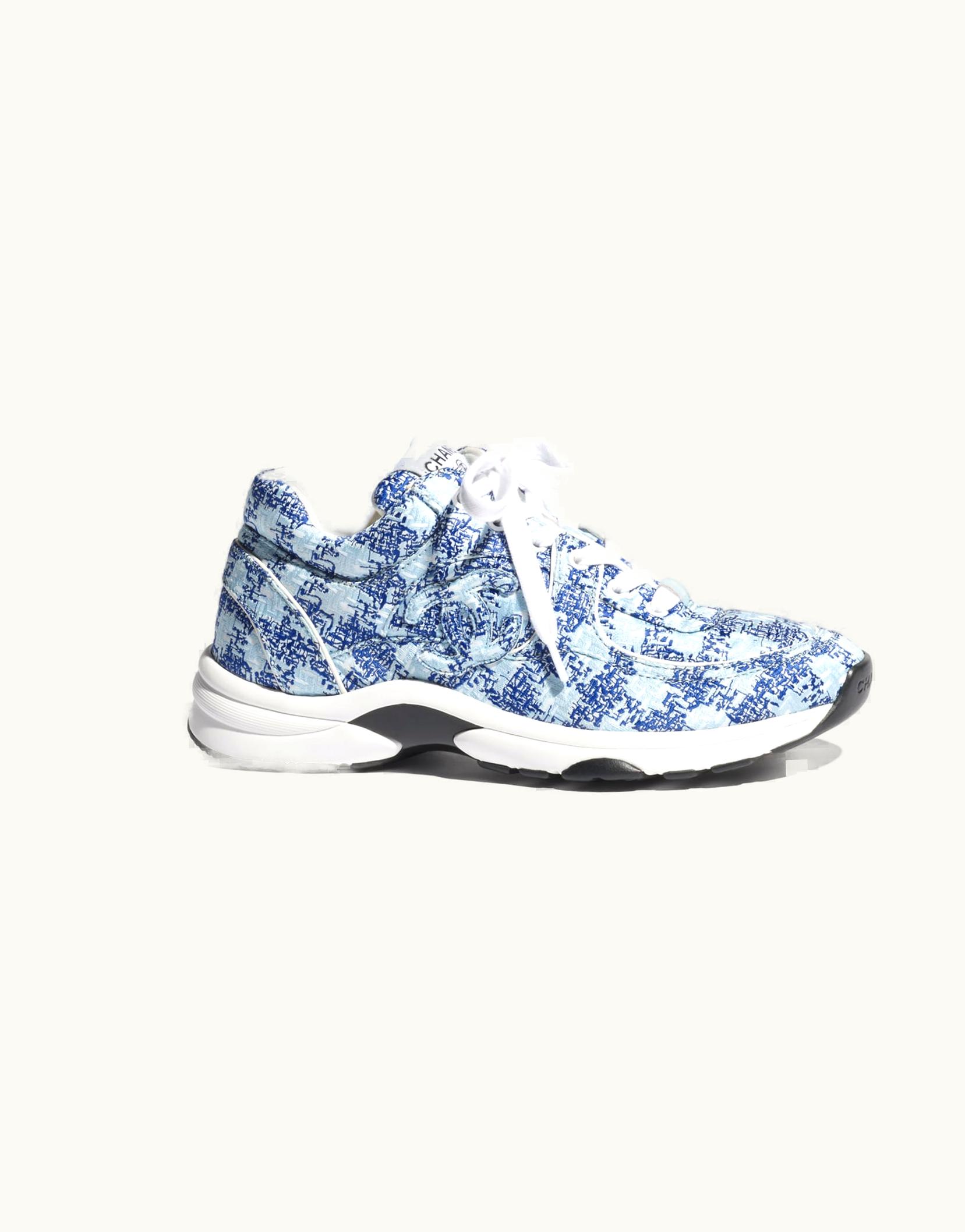 Chanel Chanel Sneakers - Fabric, Light Blue, Blue & White