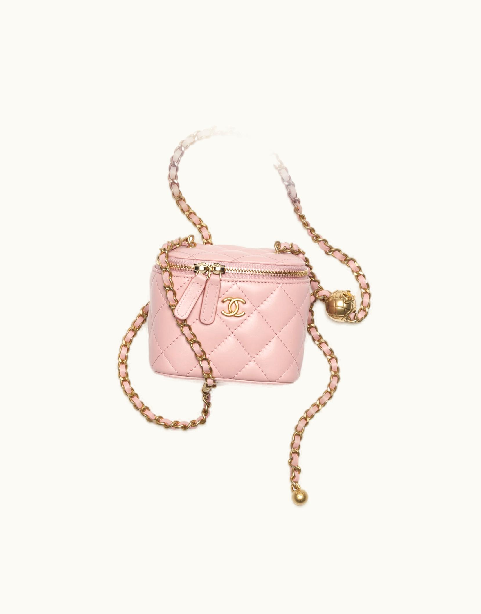 Chanel Chanel Clutch With Chain - Lambskin & Gold-Tone Metal, Pink