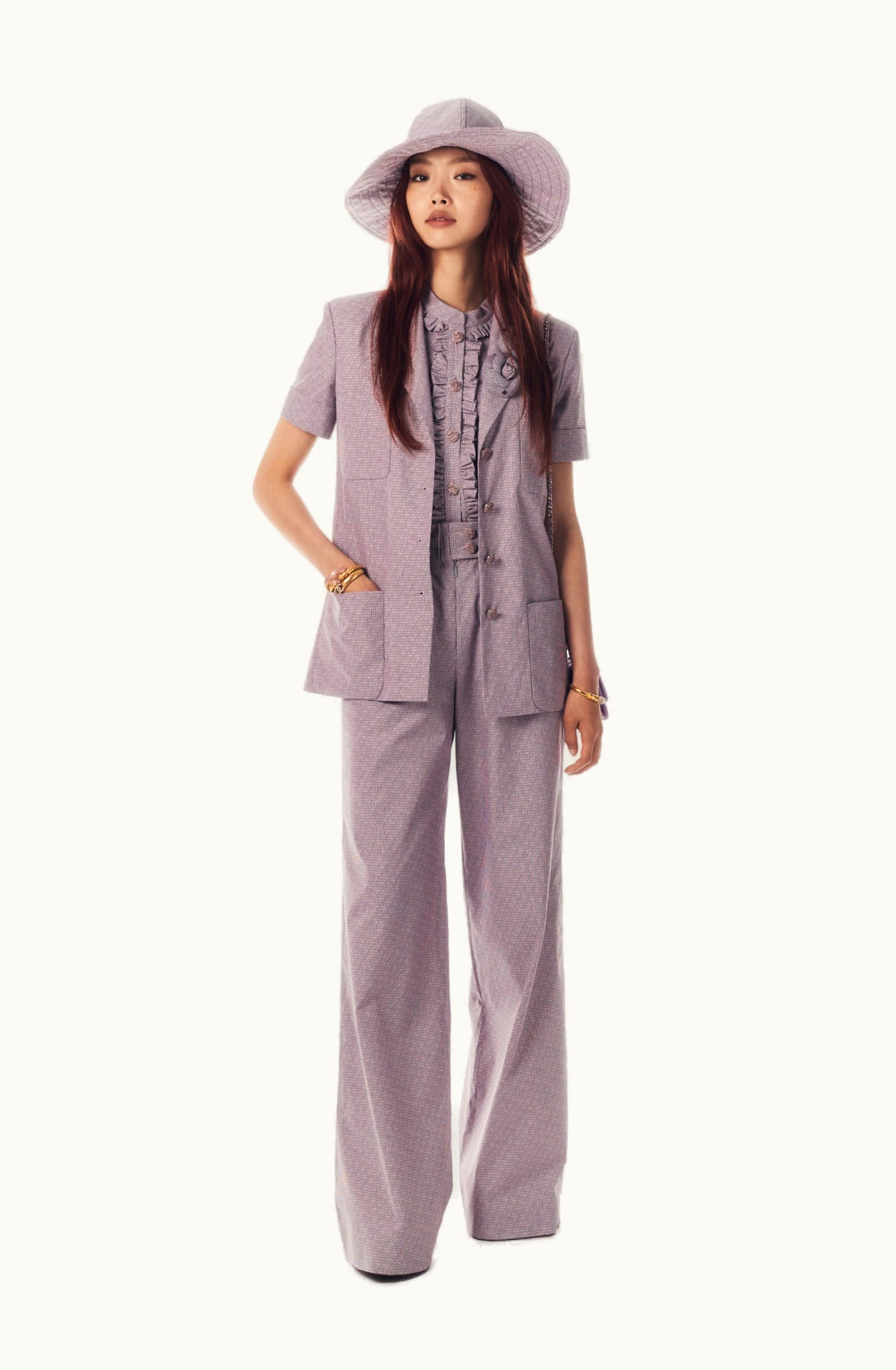 Chanel Pants - Cotton, Light Pink & Black