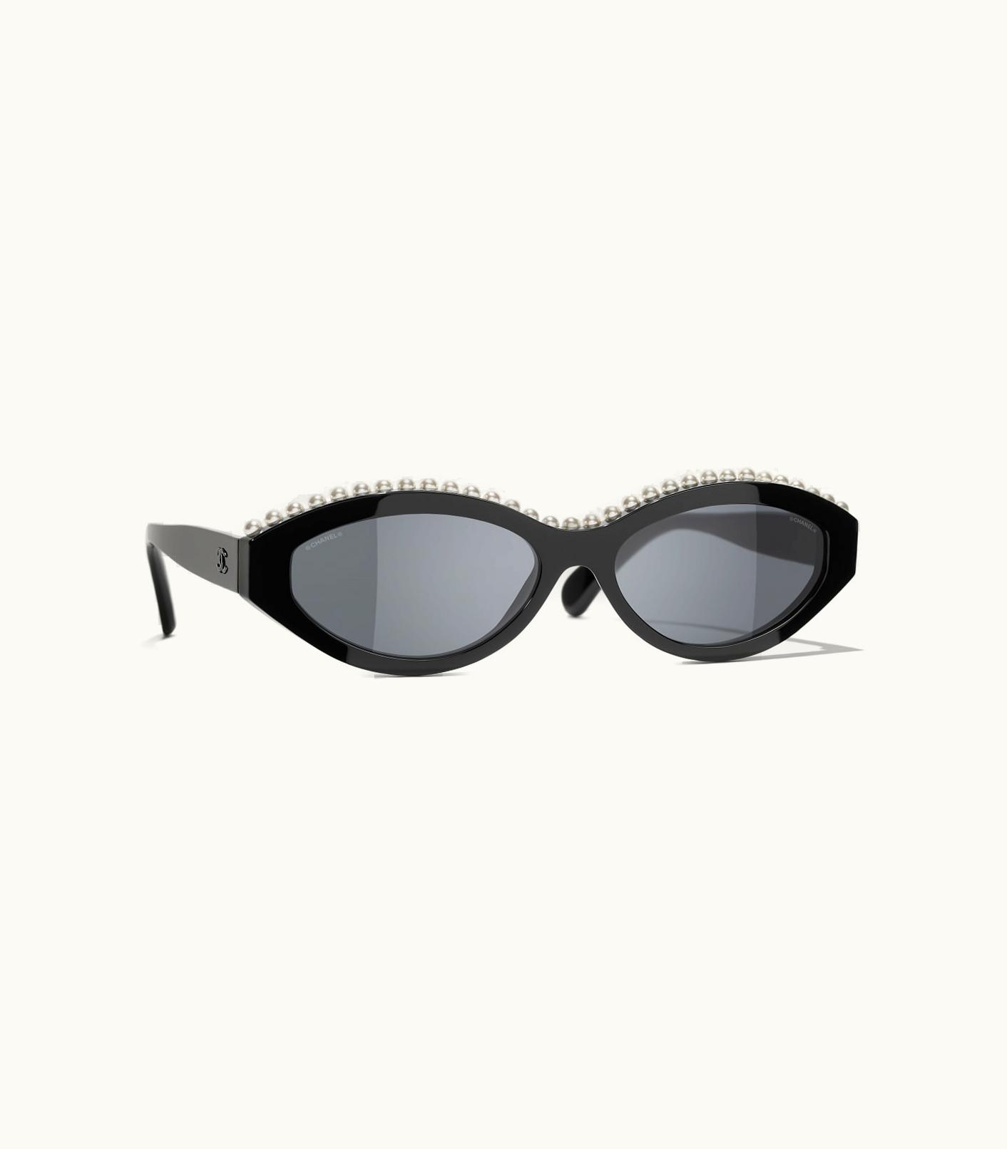 Chanel Chanel Sunglasses: Oval Sunglasses, Acetate & Imitation Pearls