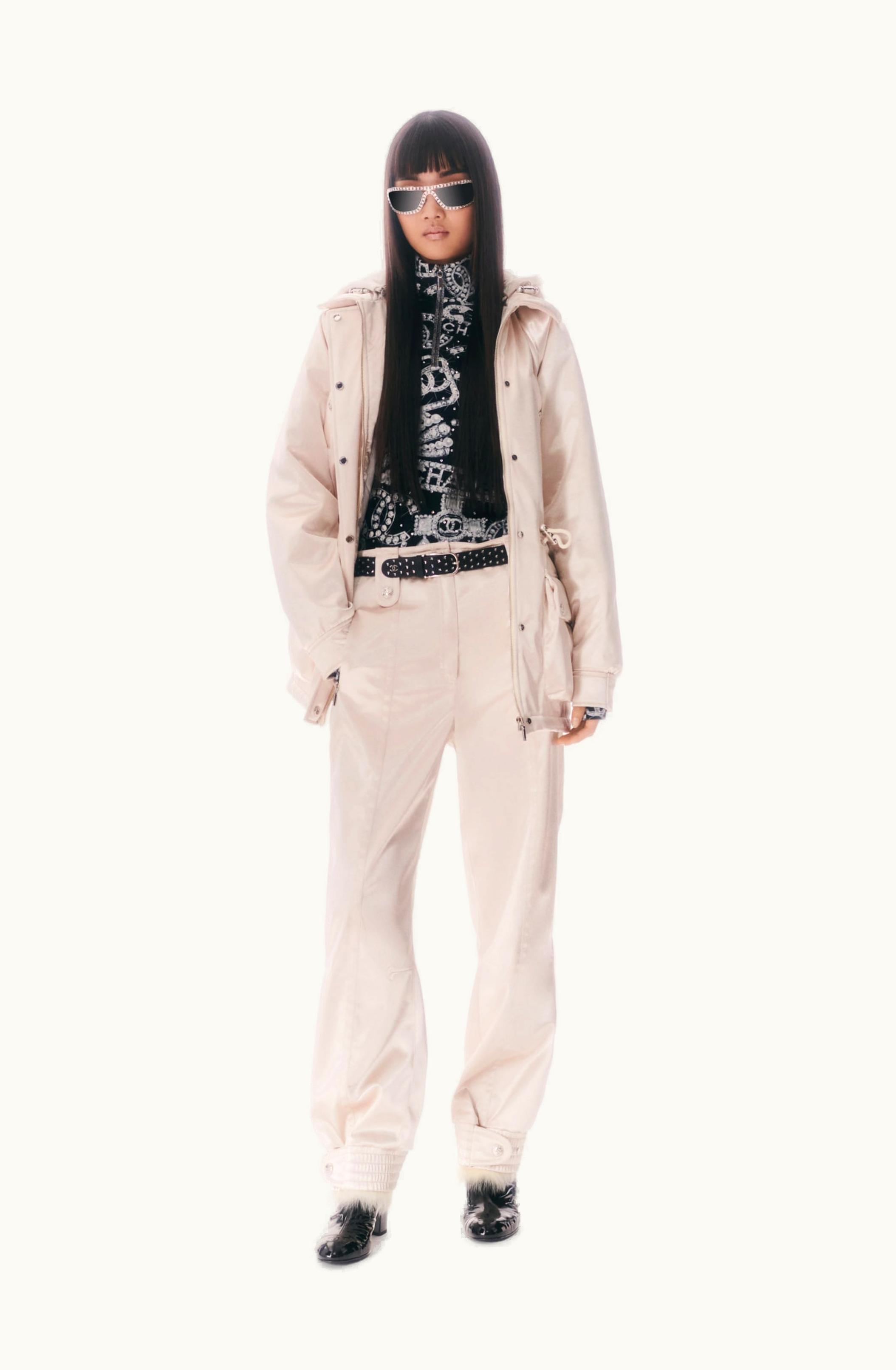 Chanel Chanel Top - Stretch Jersey & Strass, Black, White & Silver