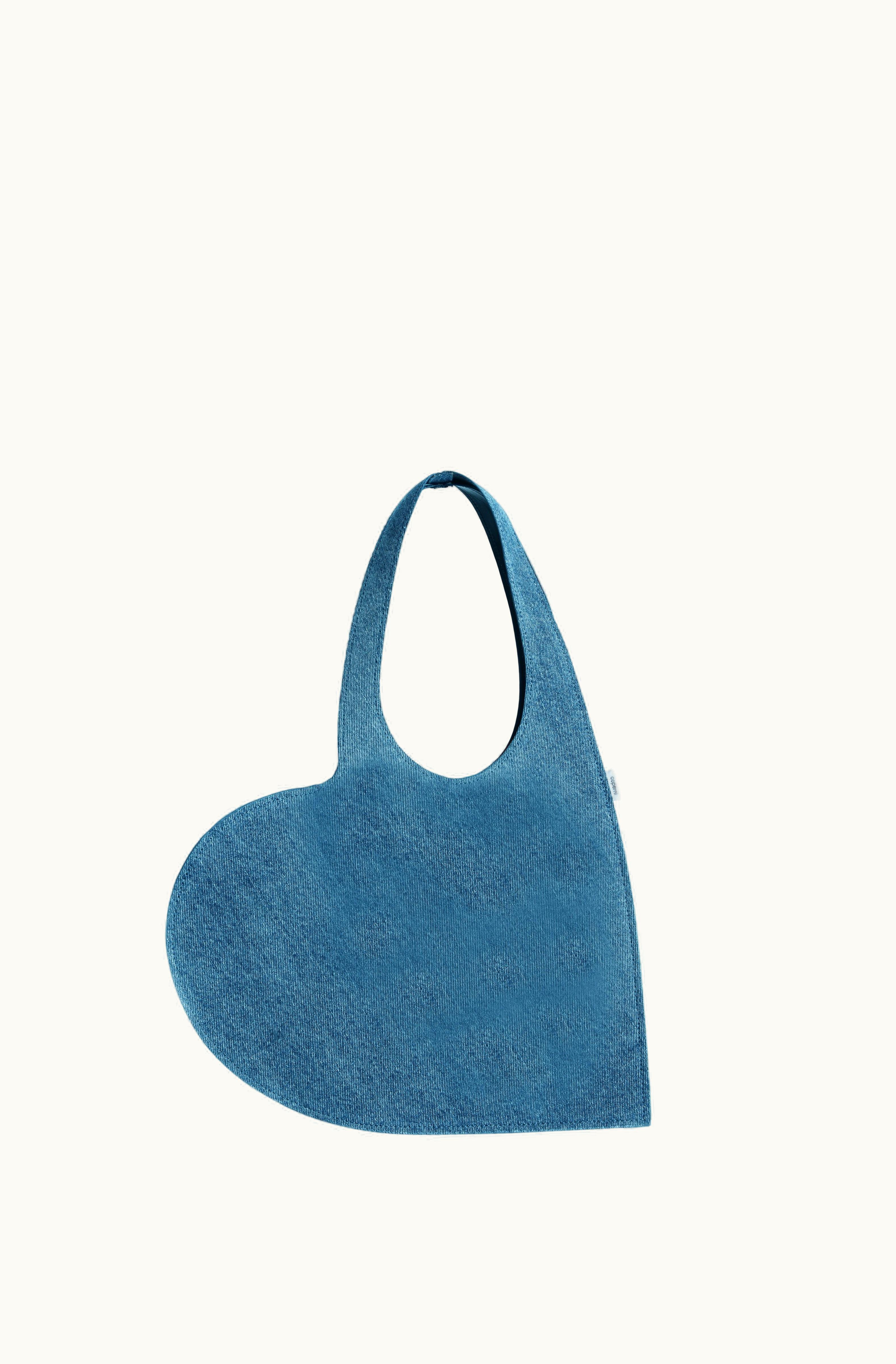 Coperni Coperni Denim Mini Heart Tote Bag