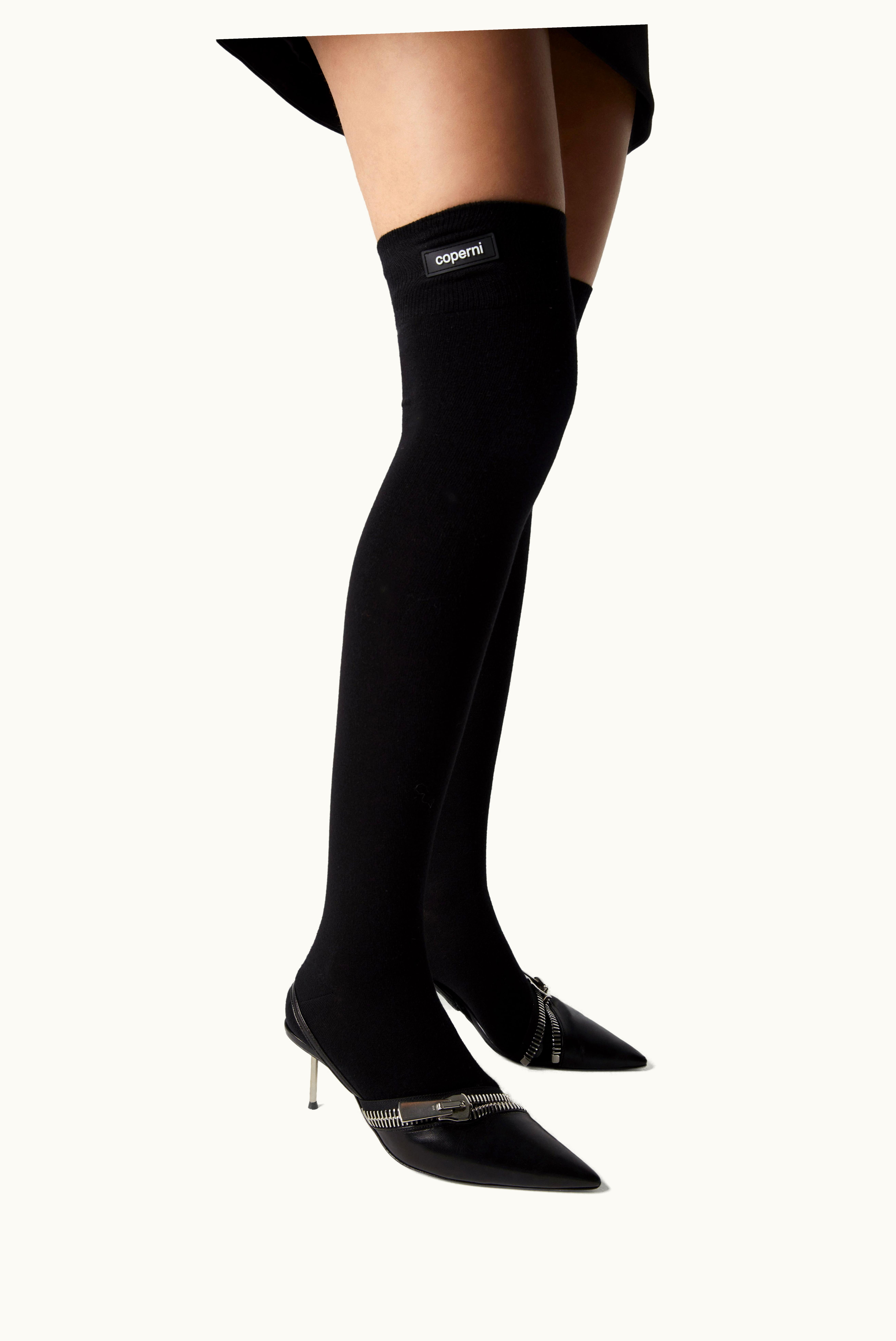 Coperni Coperni Over The Knee Logo Socks