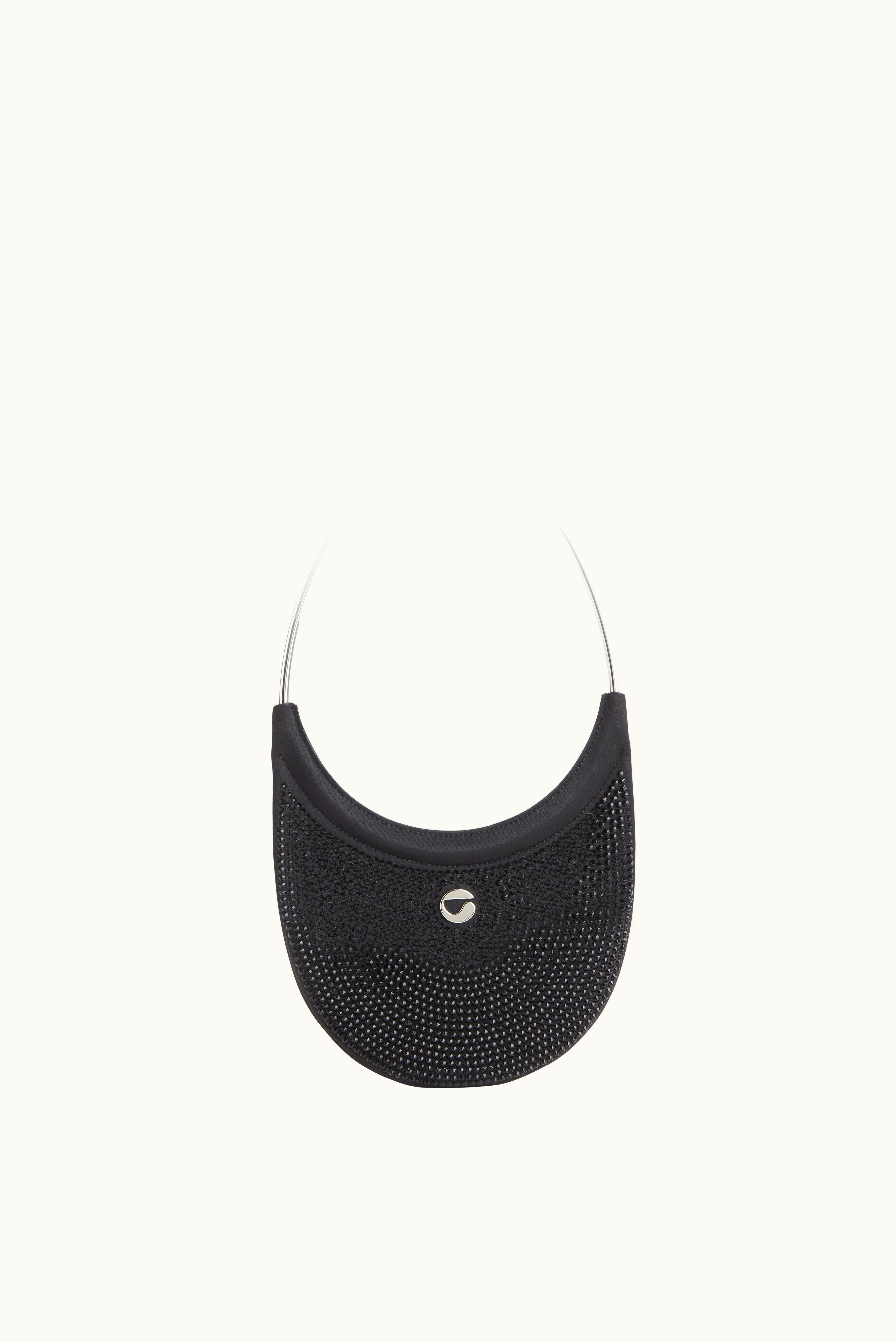 Coperni Coperni Crystal-Embellished Elliptical Bag Silver