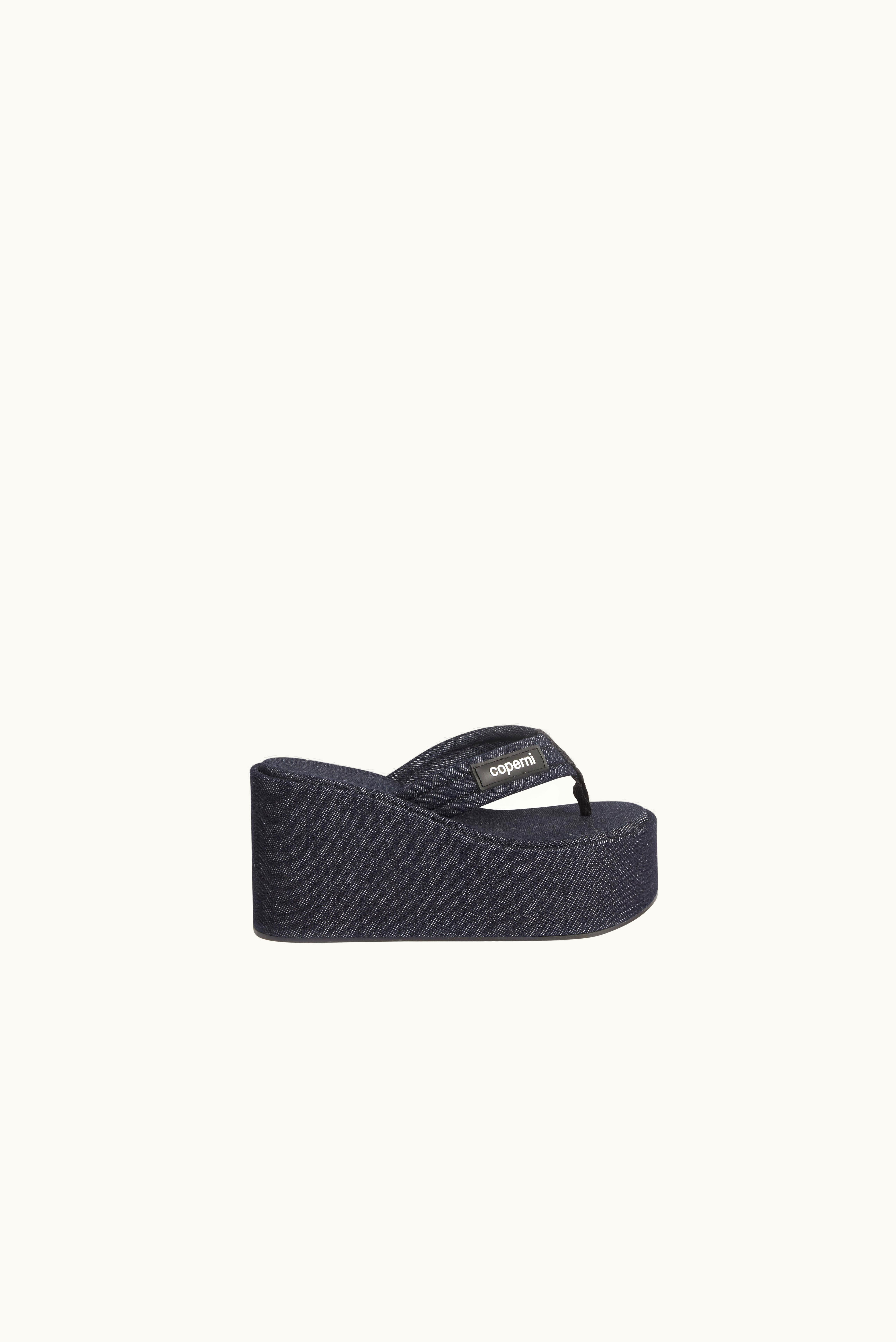 Coperni Coperni Denim Branded Wedge Sandal