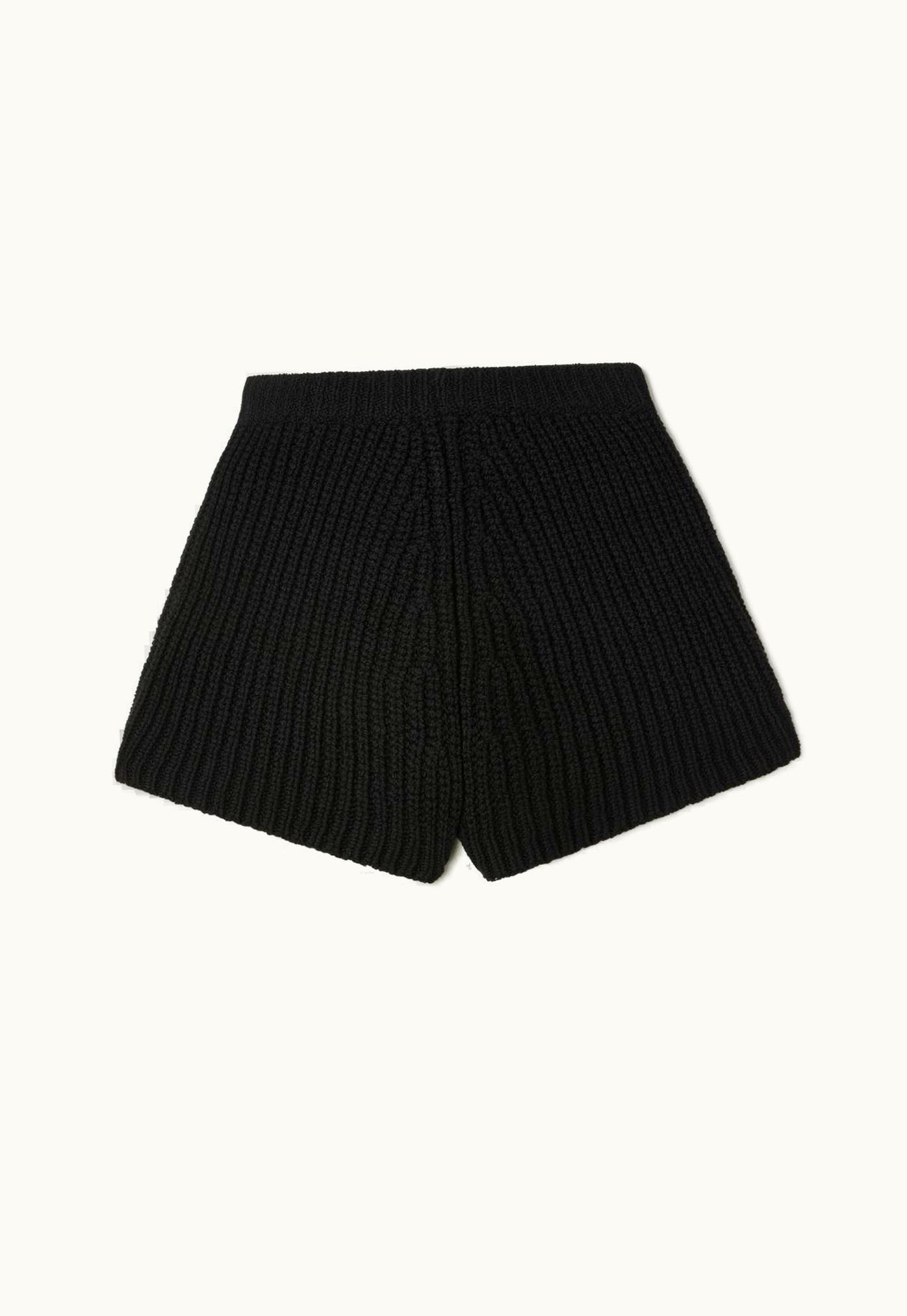 Alanui Alanui Lush Nature Knit Shorts In Black
