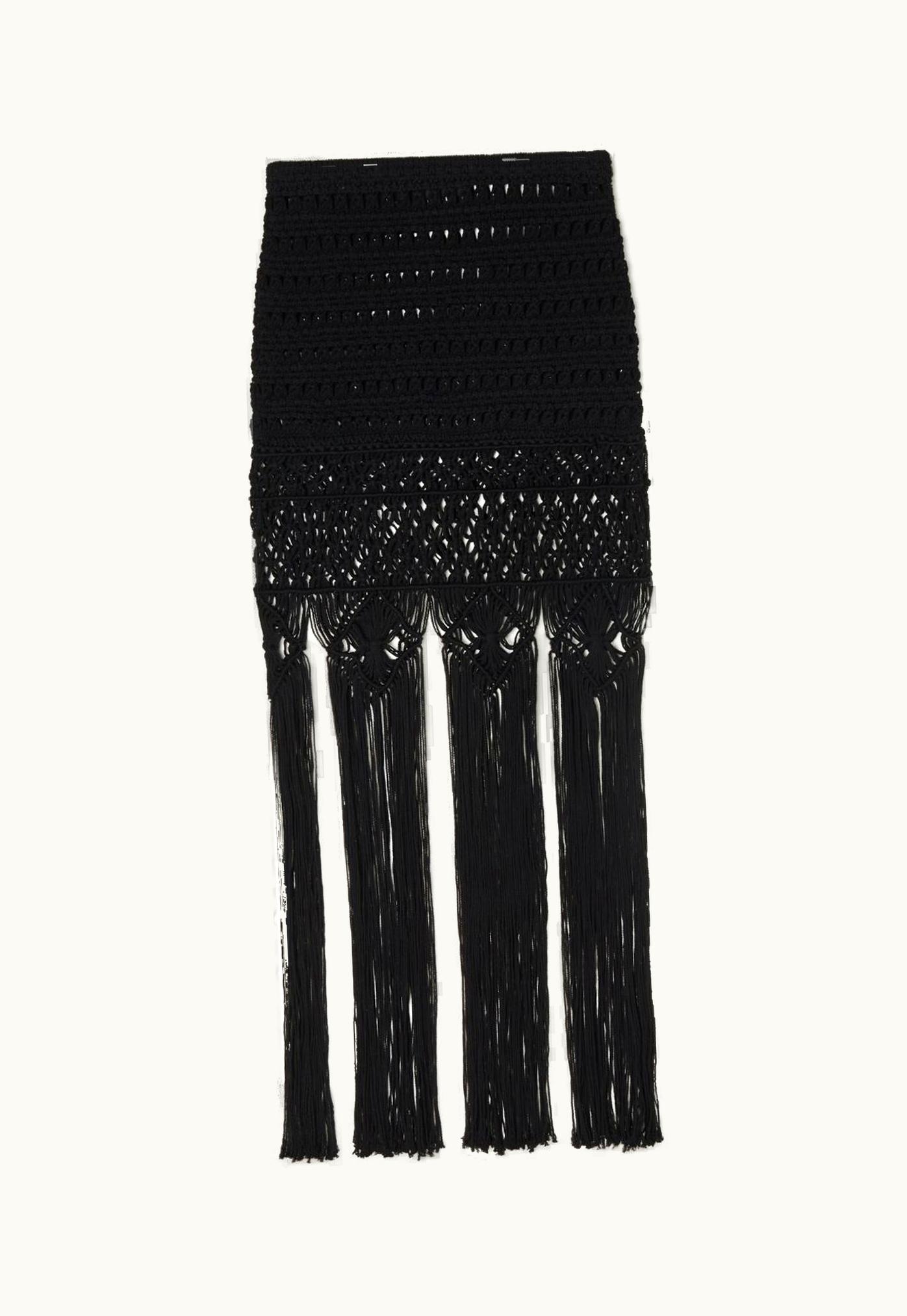 Alanui Alanui A Love Letter To India Skirt In Black