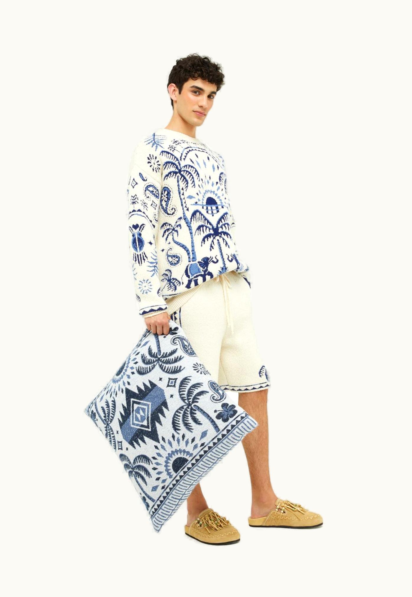 Alanui Alanui Lush Nature Foulard Shorts In Neutrals