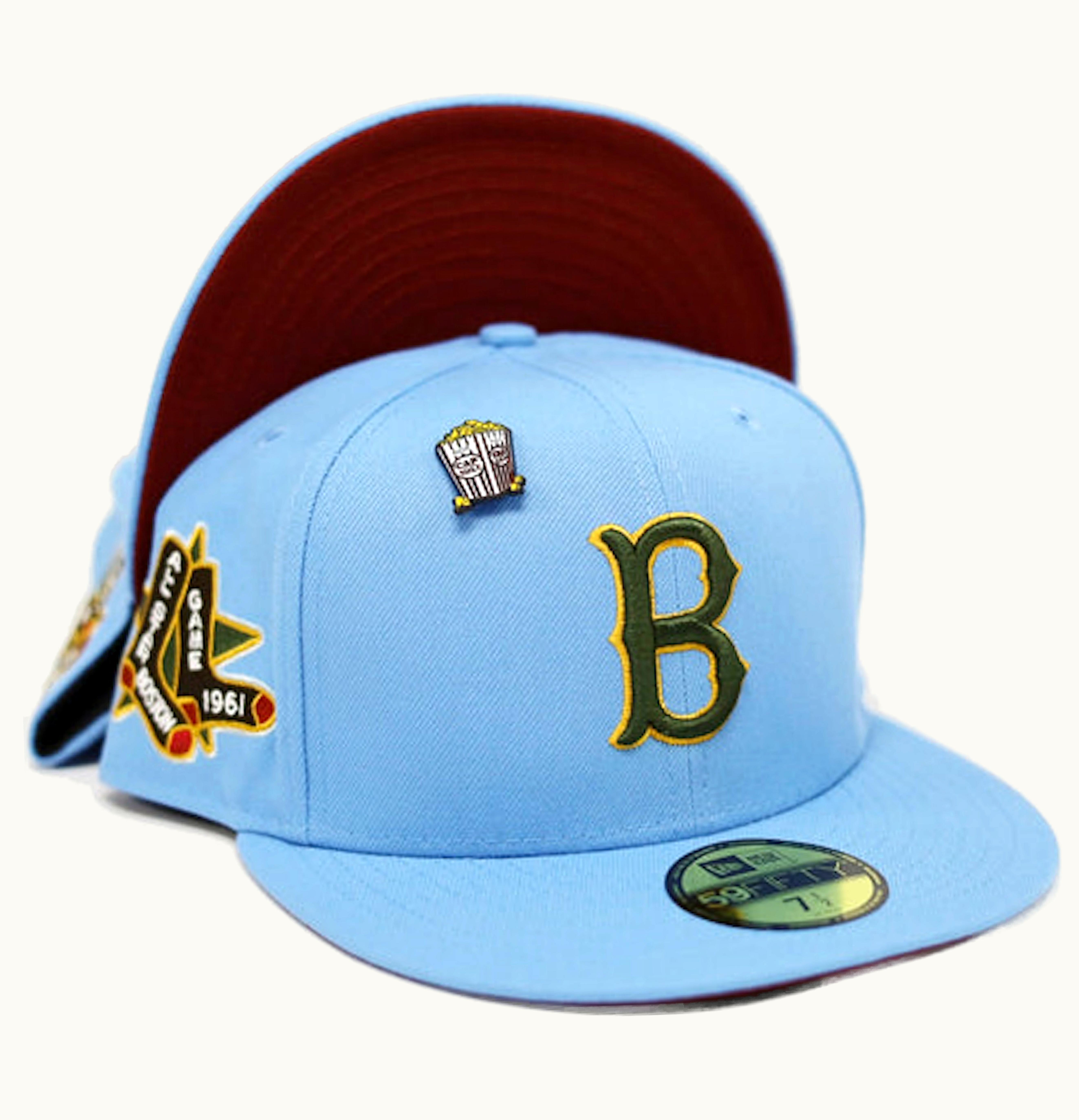New Era New Era Boston Red Sox Movie Collection 1961 All Star Game Patch Capsule Hats Exclusive 59Fifty Fitted Hat Blue Red
