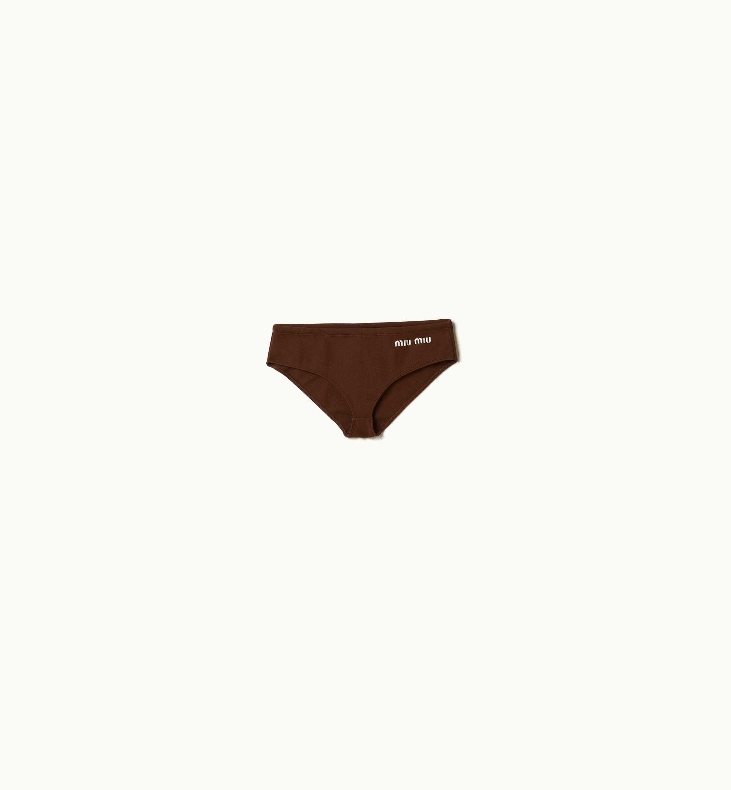 Miu Miu Miu Miu Nylon Swimsuit Brown