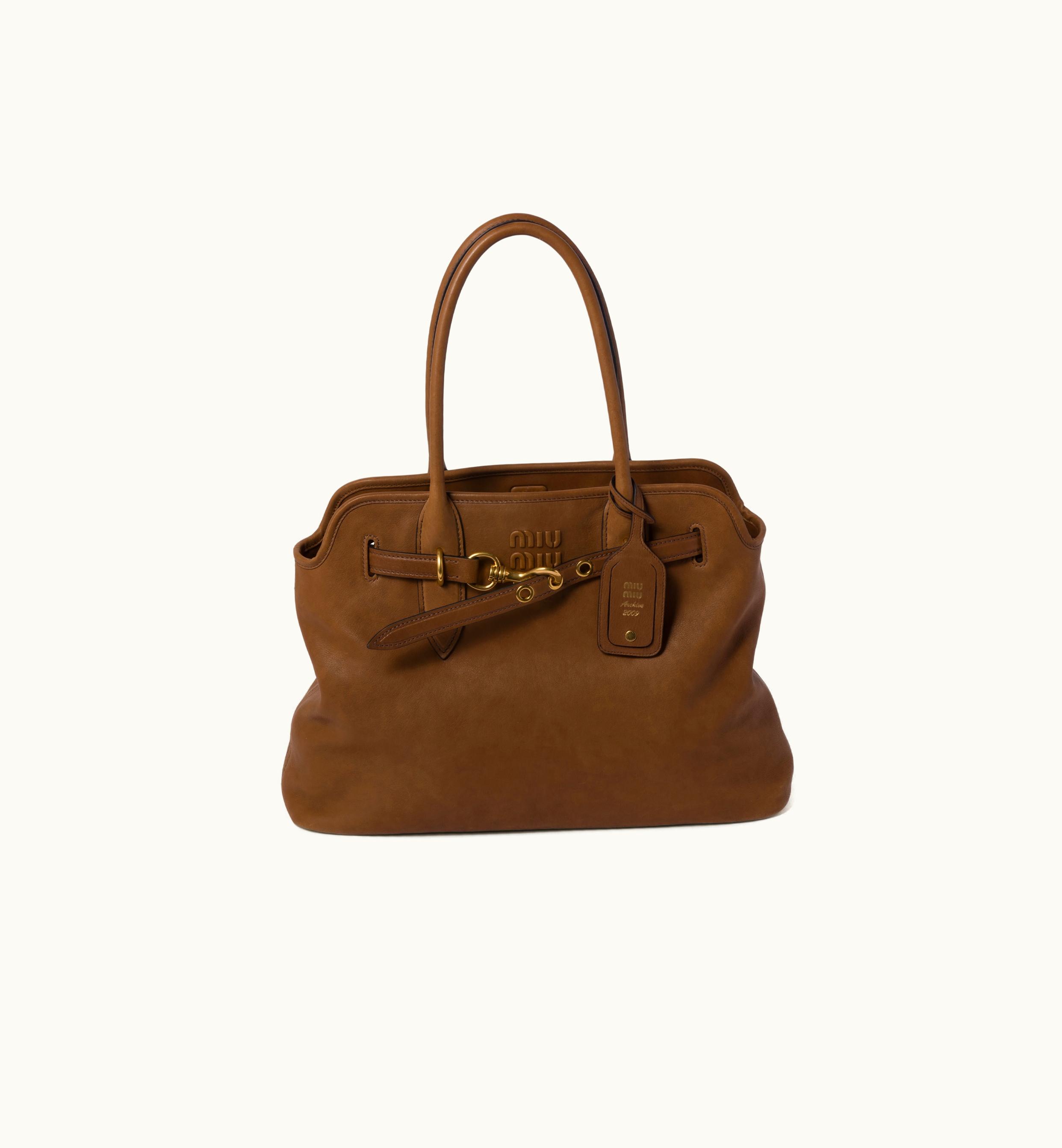 Miu Miu Miu Miu Nappa Leather Bag F0316 in Blue Black