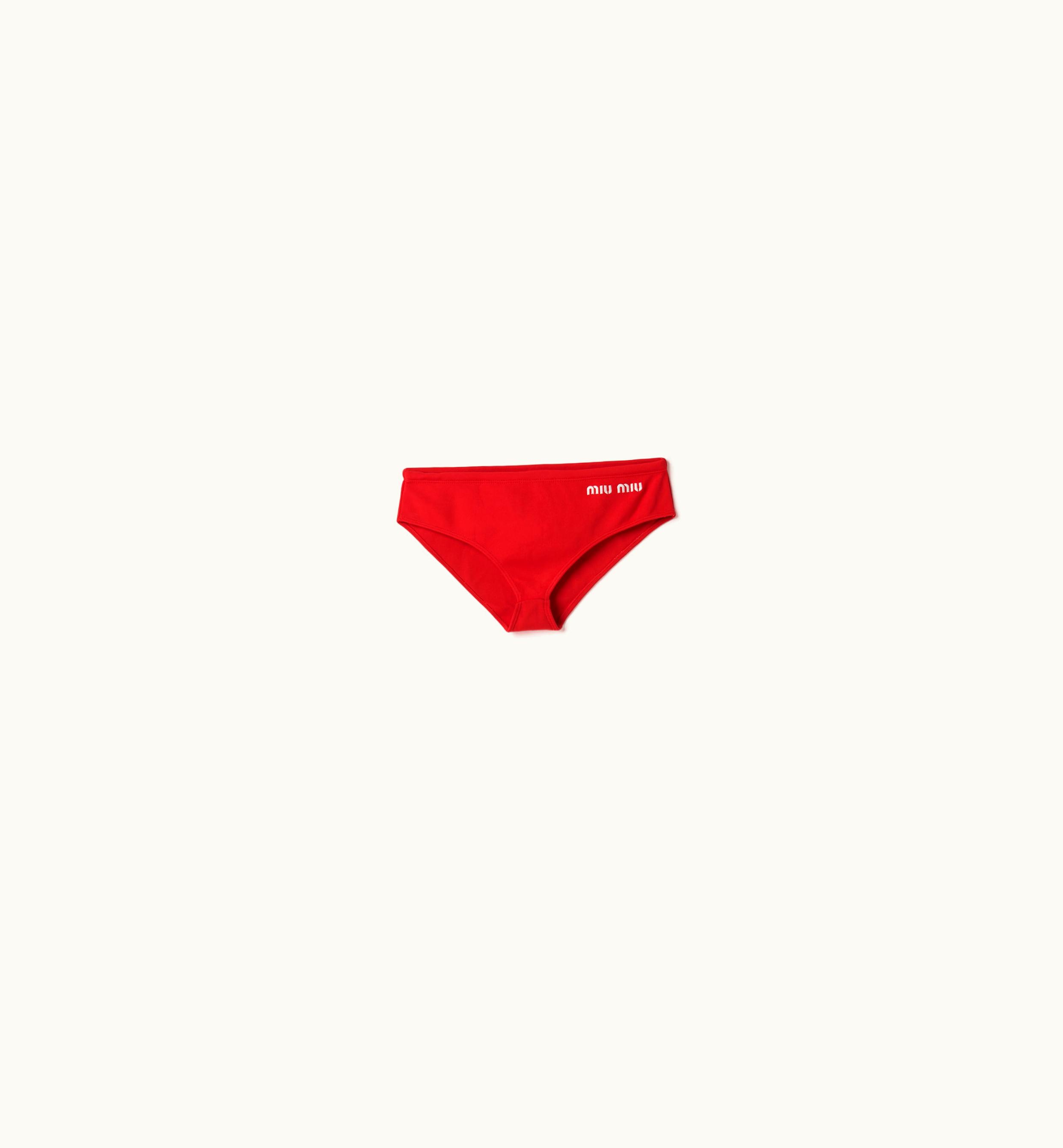 Miu Miu Miu Miu Nylon Swimsuit Red