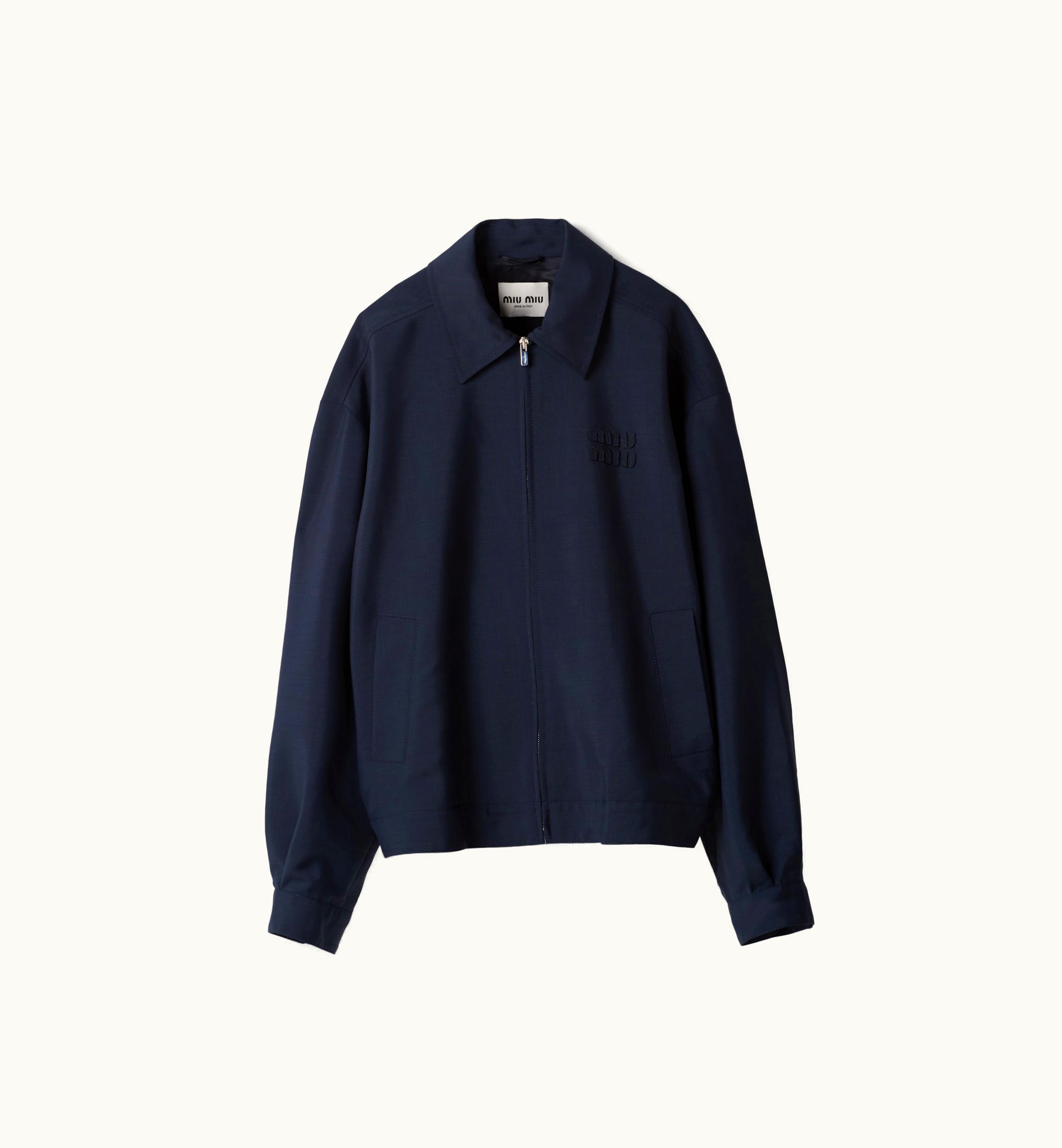 Miu Miu Miu Miu Mohair Blouson Jacket Navy