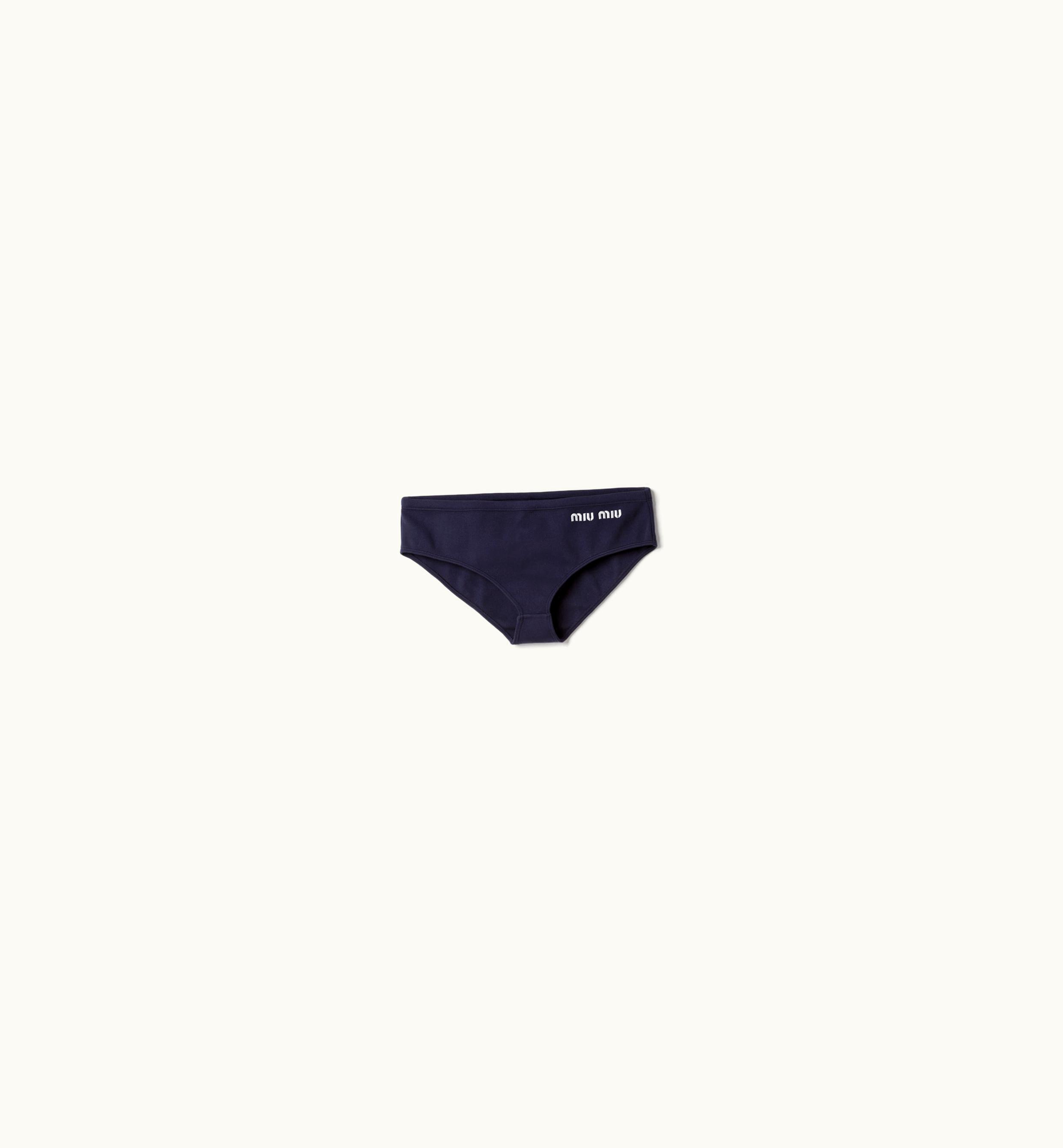 Miu Miu Miu Miu Nylon Swimsuit Navy